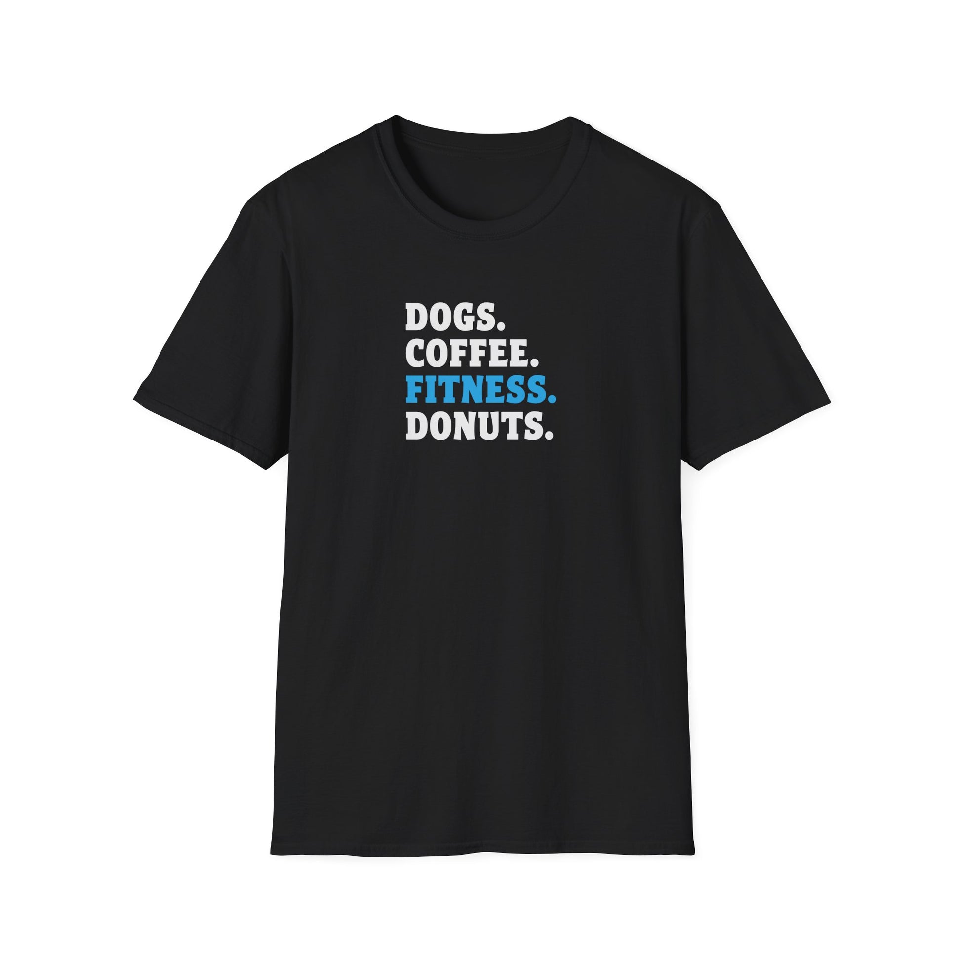 Dogs Coffee Fitness Donuts Softstyle T-Shirt - Mixed Colors -