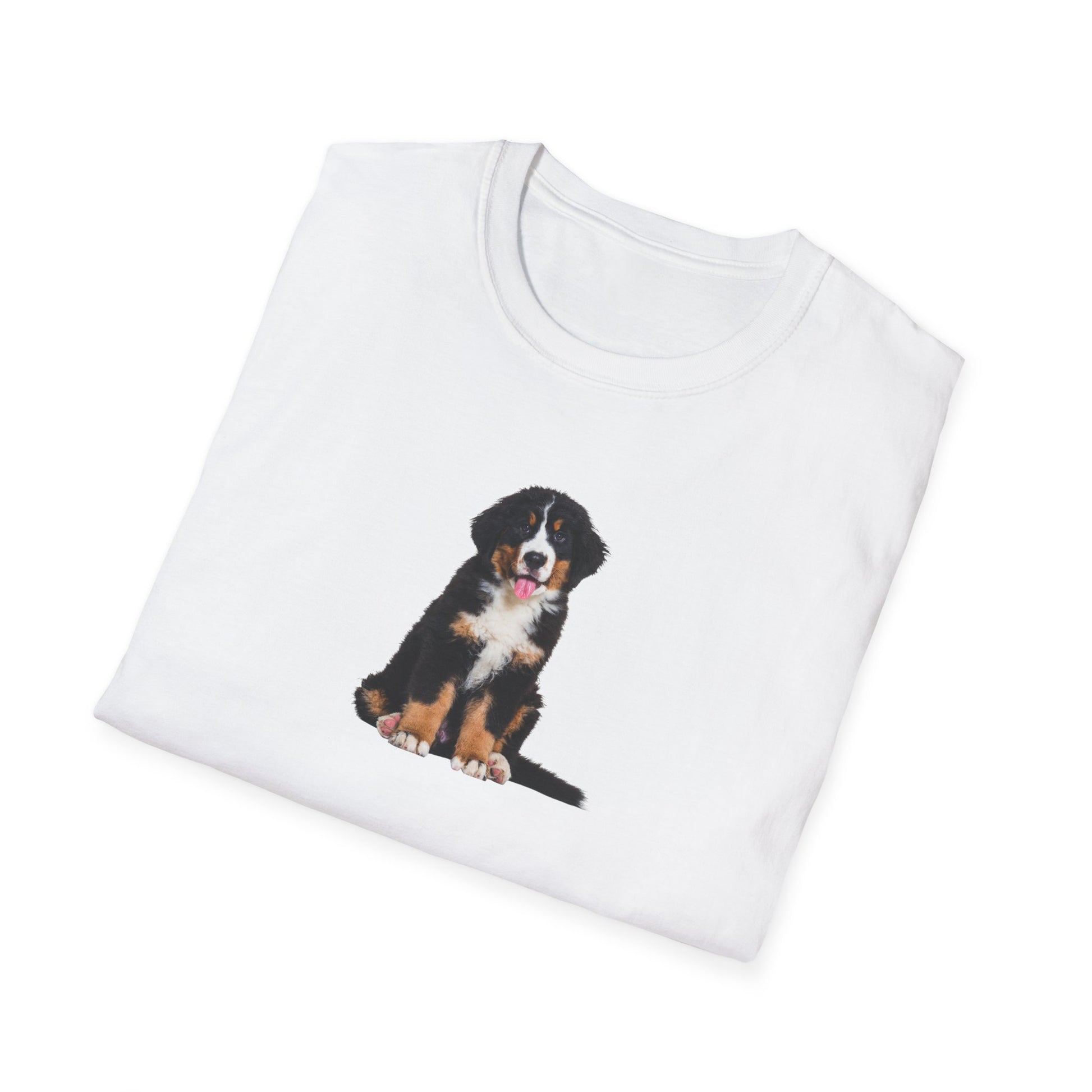 Bernese Mountain Dog/Puppy Softstyle T-Shirt - White -