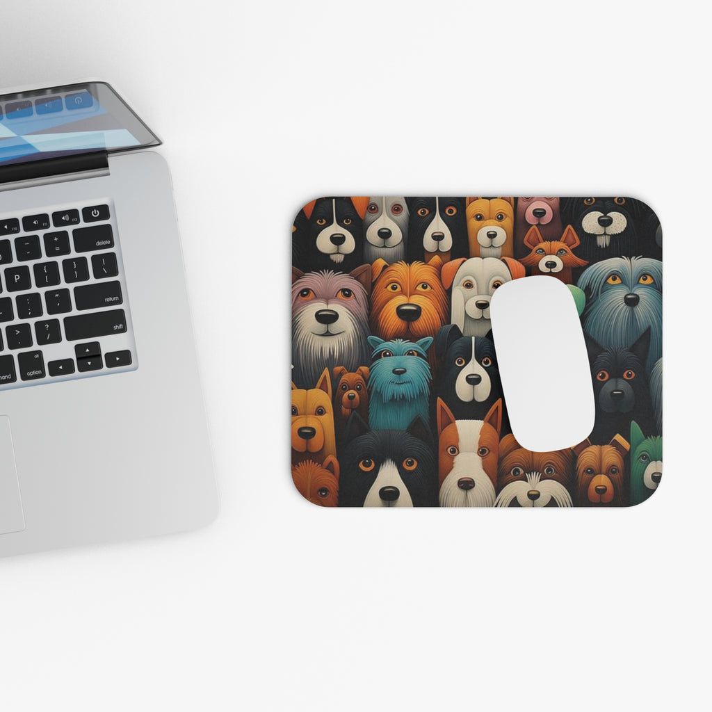 Multi-Colored Dogs Mouse Pad (Rectangle)