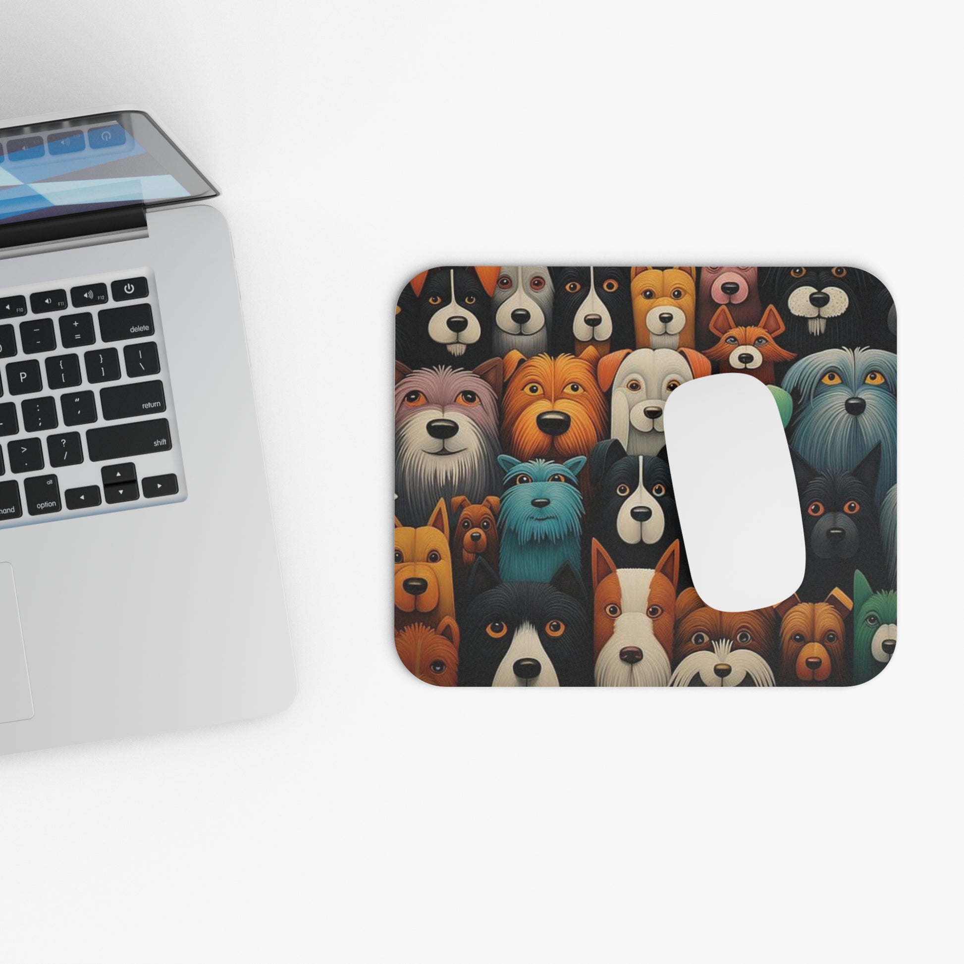 Multi-Colored Dogs Mouse Pad (Rectangle)