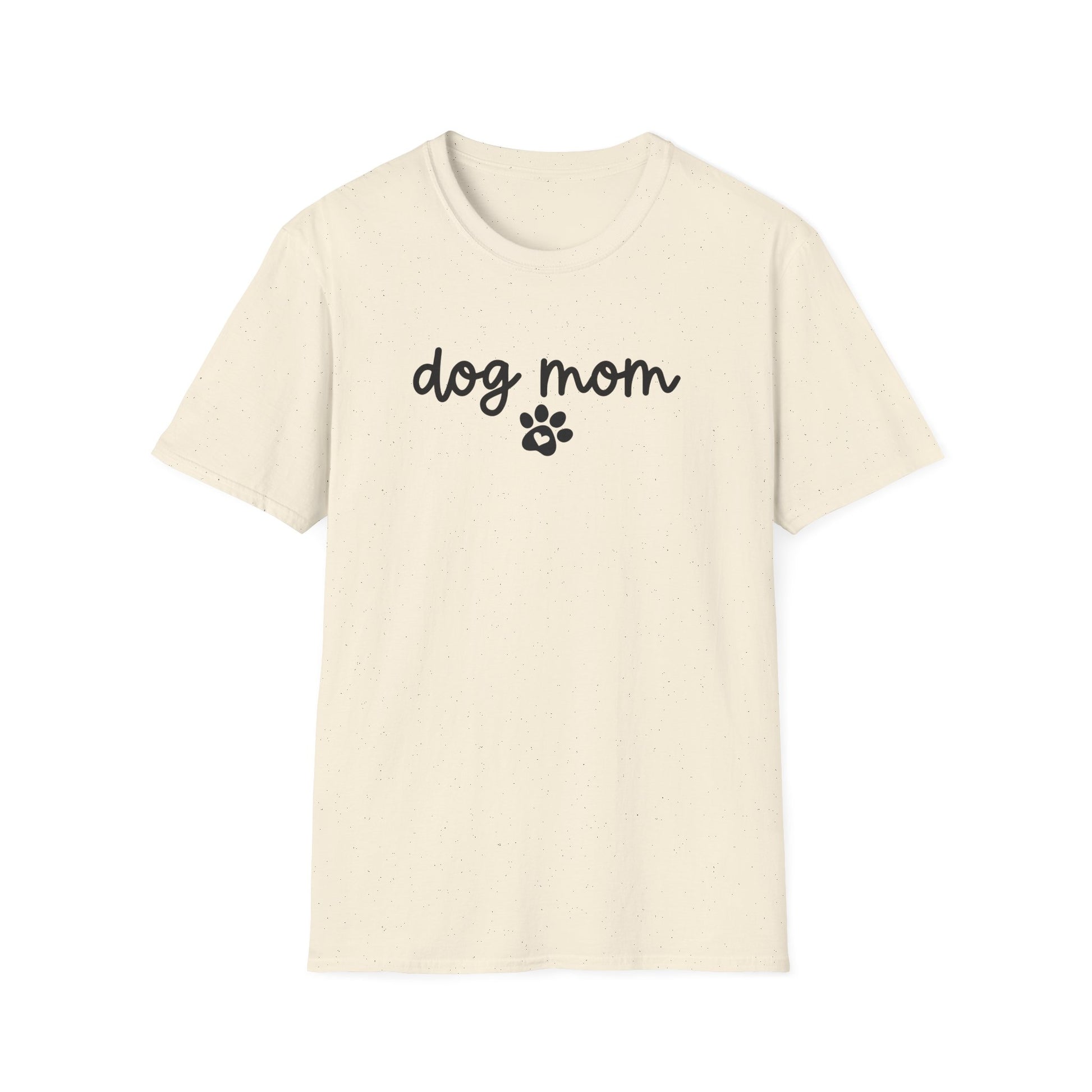 Dog Mom Paw Print Softstyle T-Shirt - White -