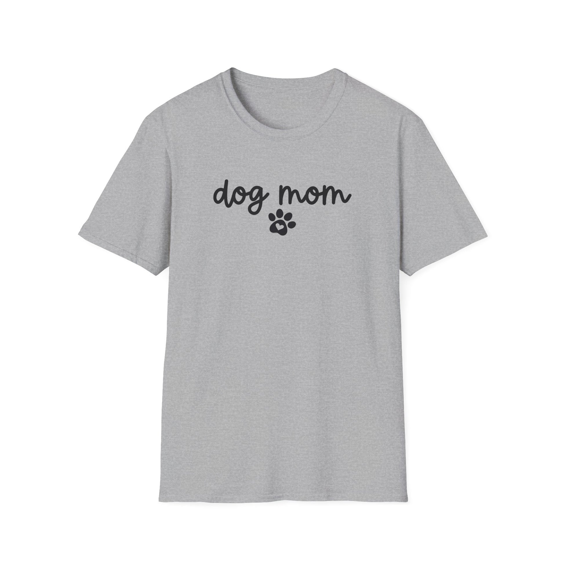 Dog Mom Paw Print Softstyle T-Shirt - White -