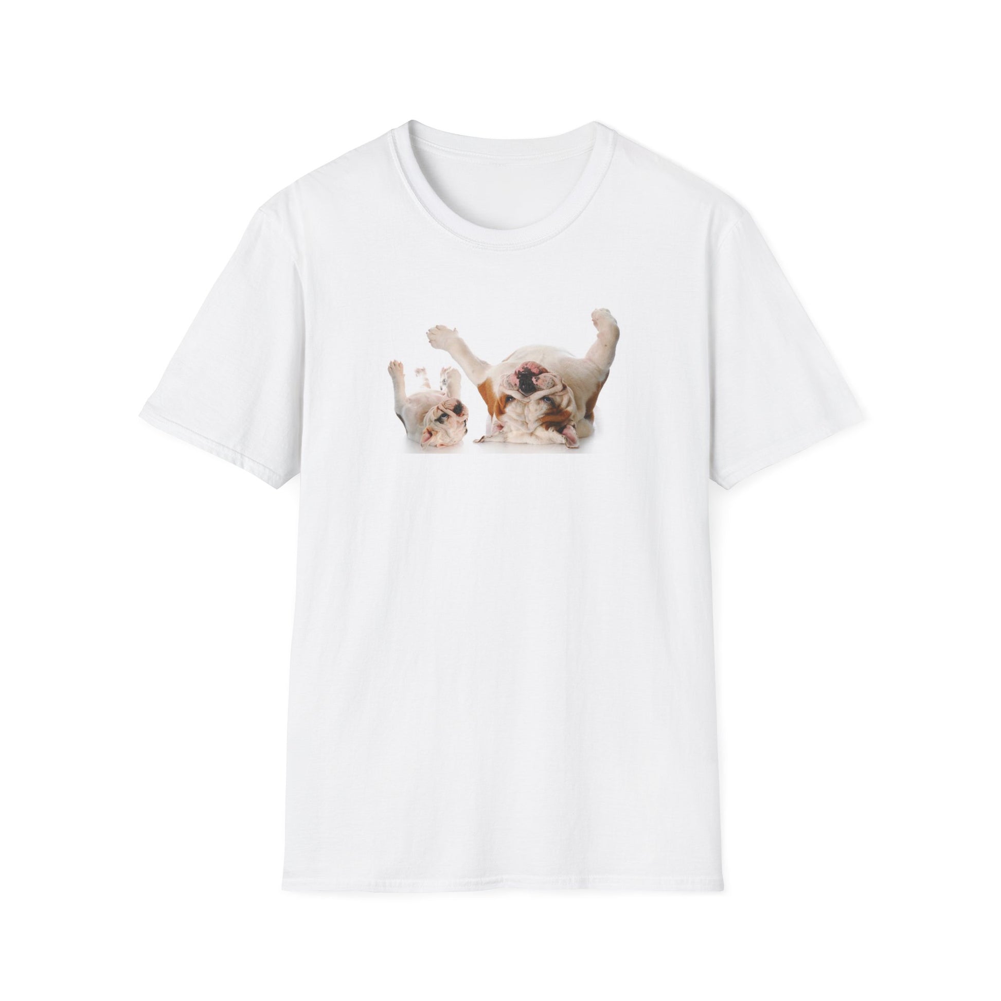 Bulldogs Upside Down Softstyle T-Shirt - White -