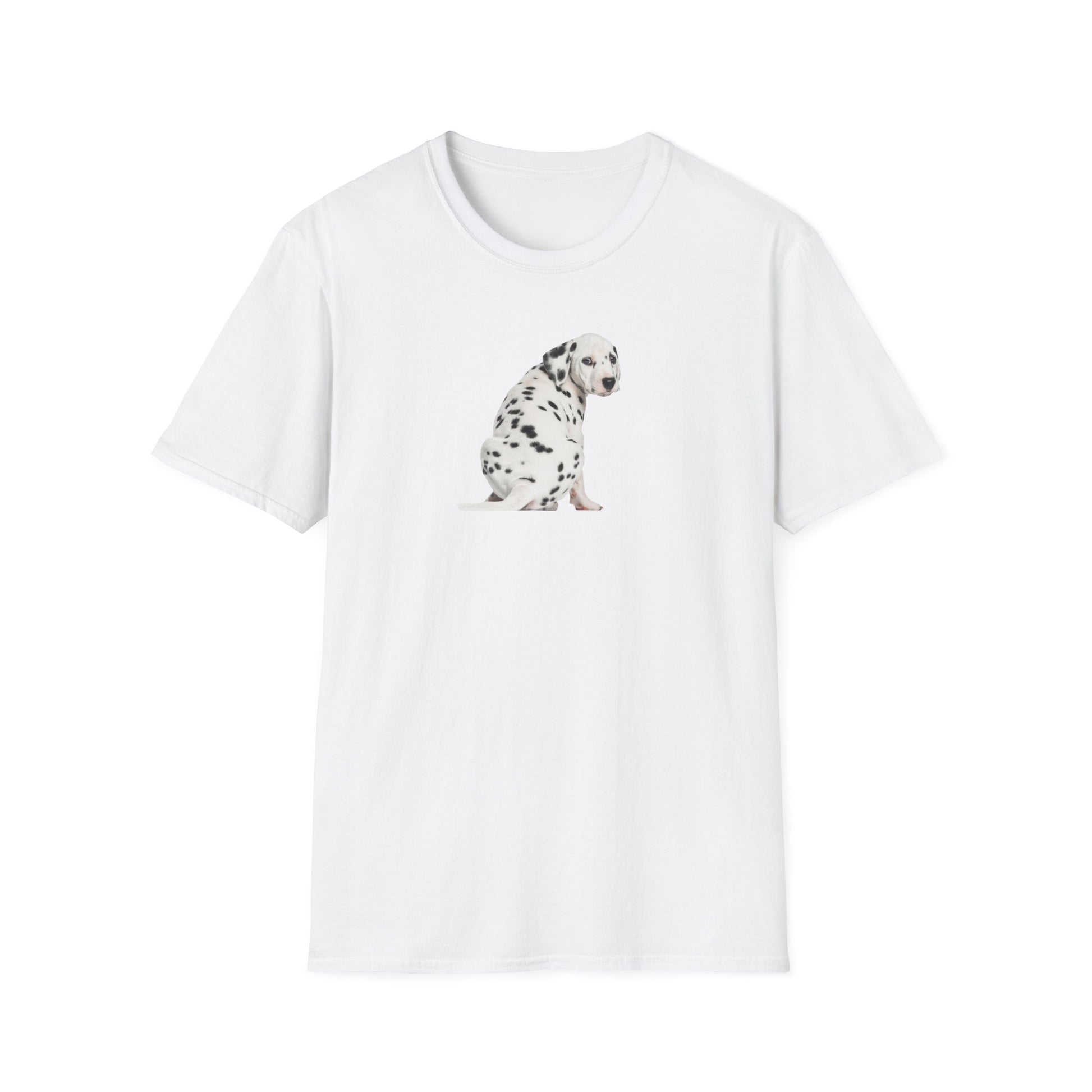 Dalmatian Dog/Puppy Softstyle T-Shirt - White -
