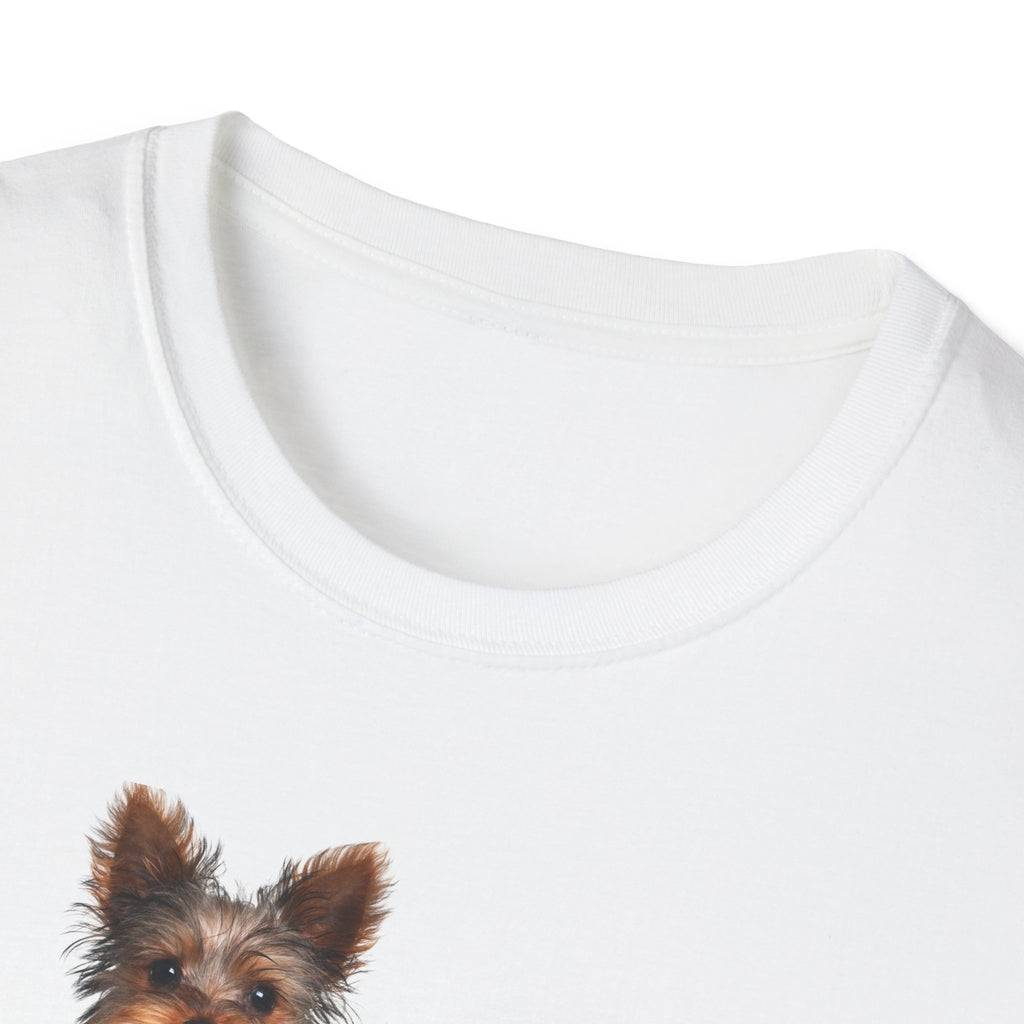 Yorkie Dog/Puppy Softstyle T-Shirt - White -