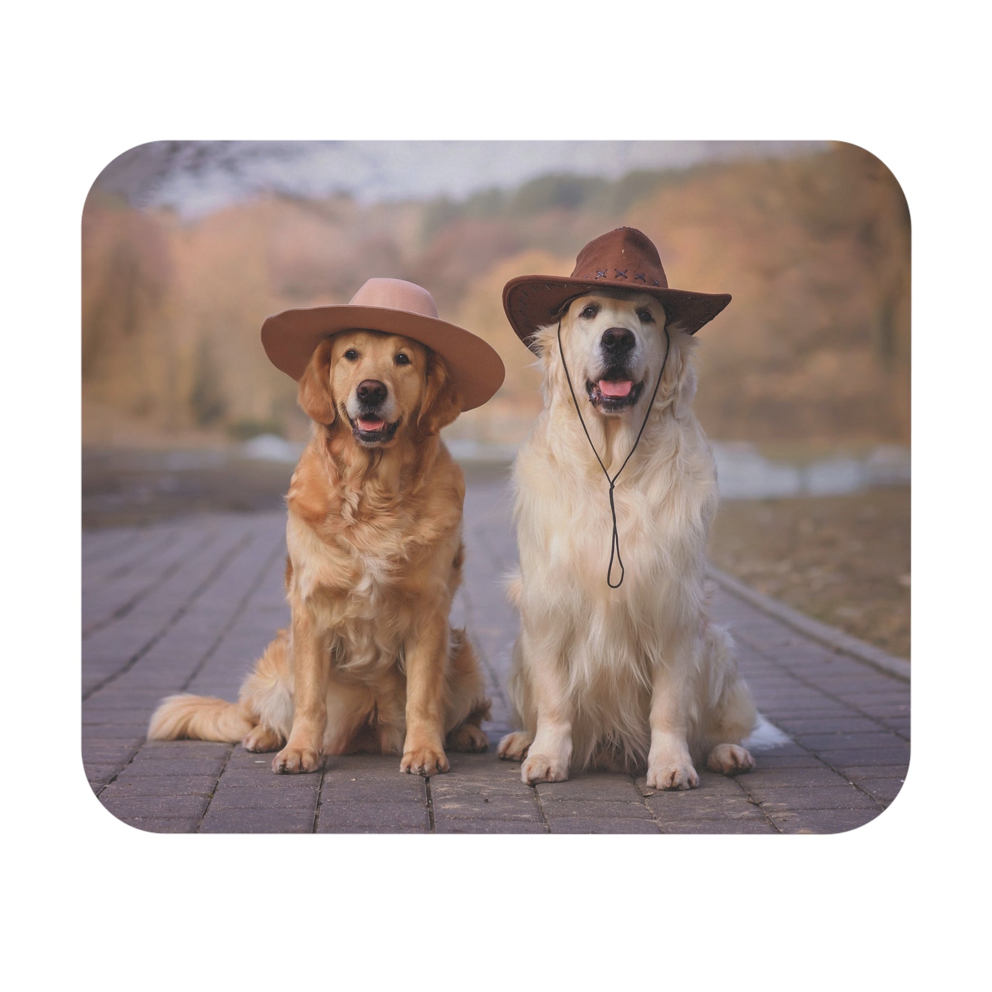 Two Golden Retrievers Mouse Pad (Rectangle)