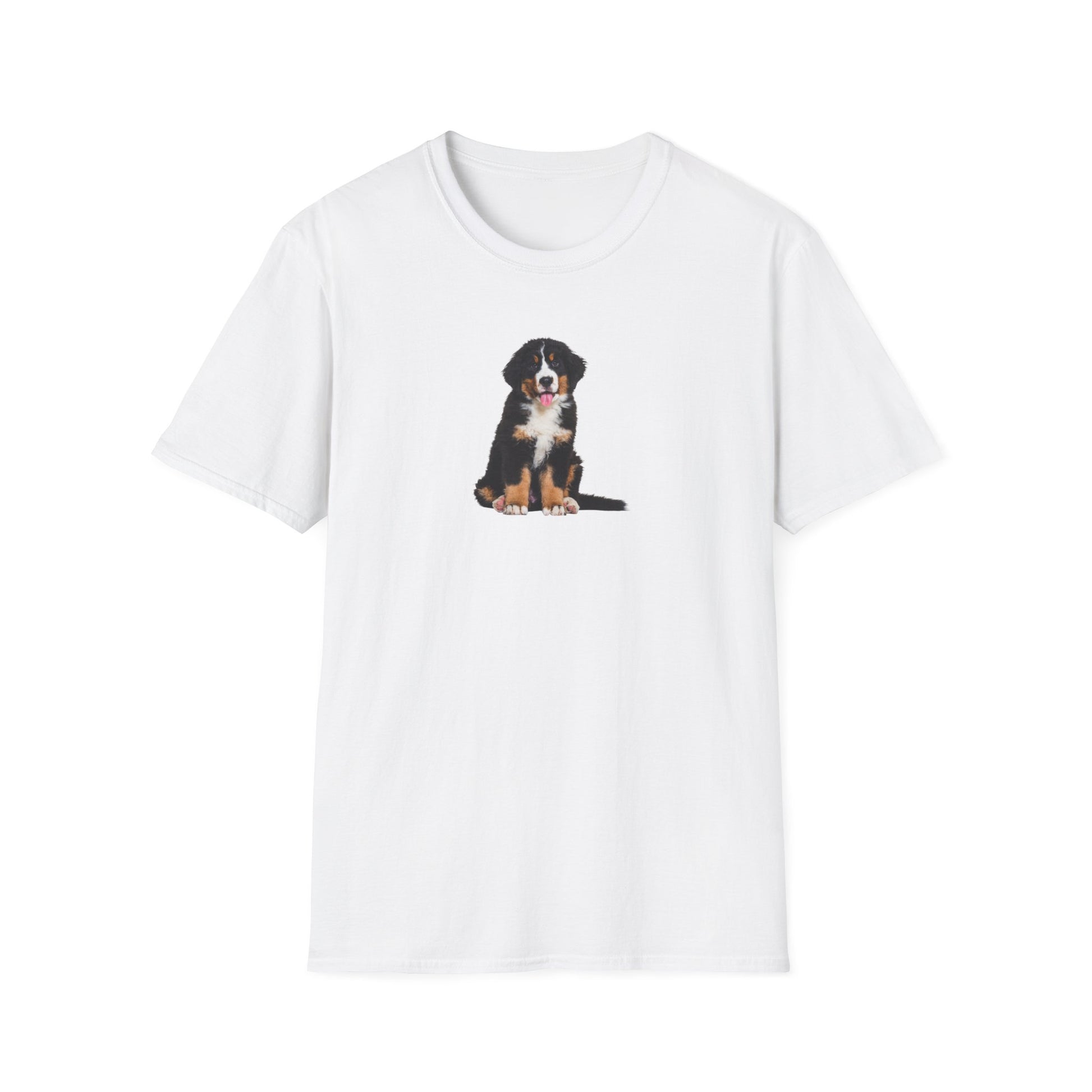 Bernese Mountain Dog/Puppy Softstyle T-Shirt - White -