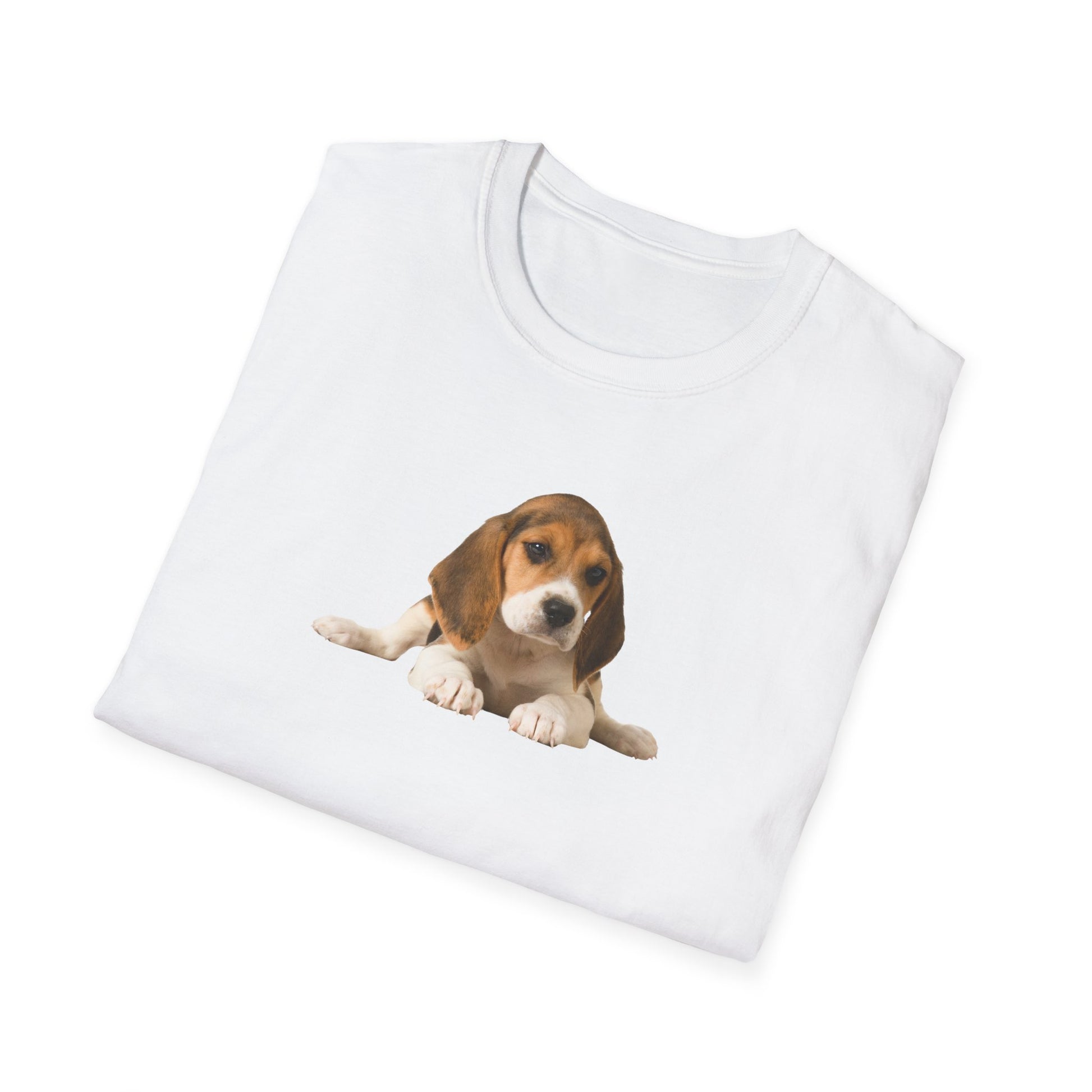 Beagle Dog/Puppy Softstyle T-Shirt - White -
