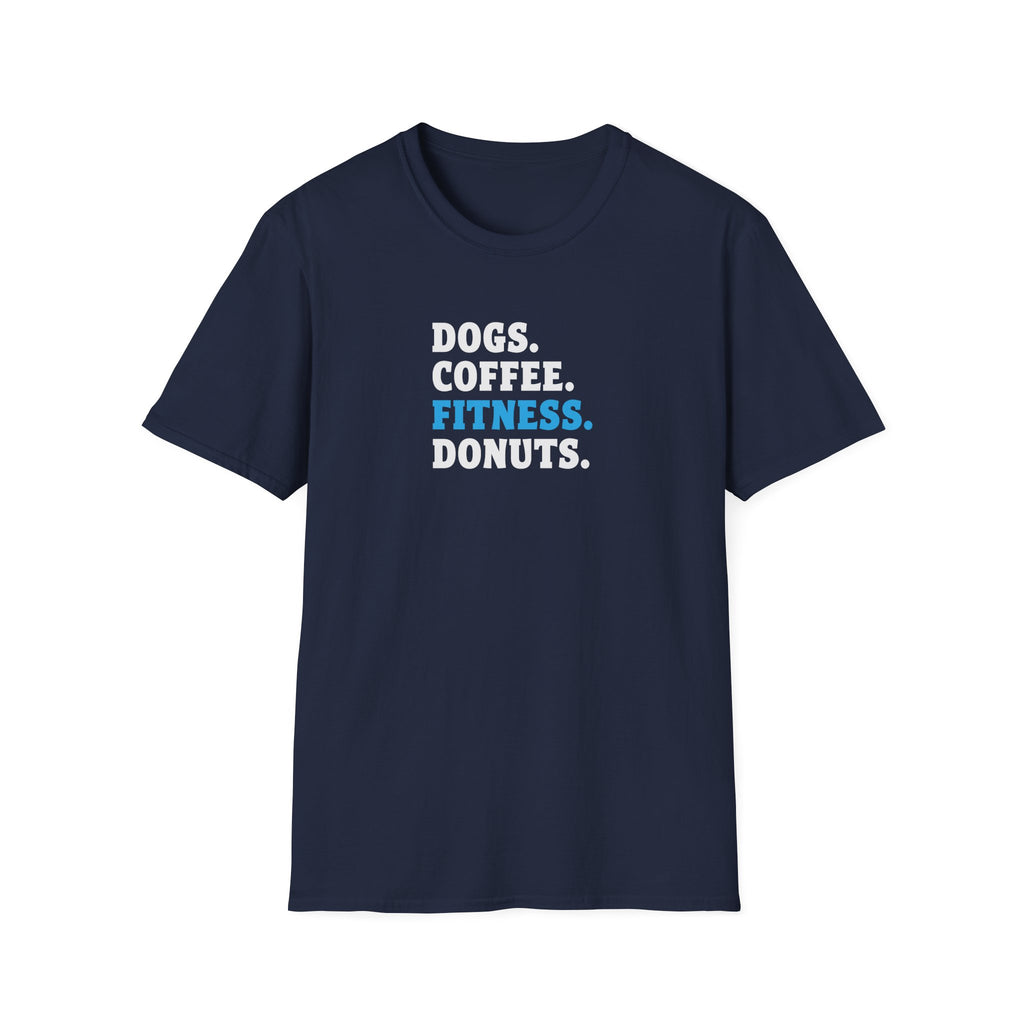 Dogs Coffee Fitness Donuts Softstyle T-Shirt - Mixed Colors -