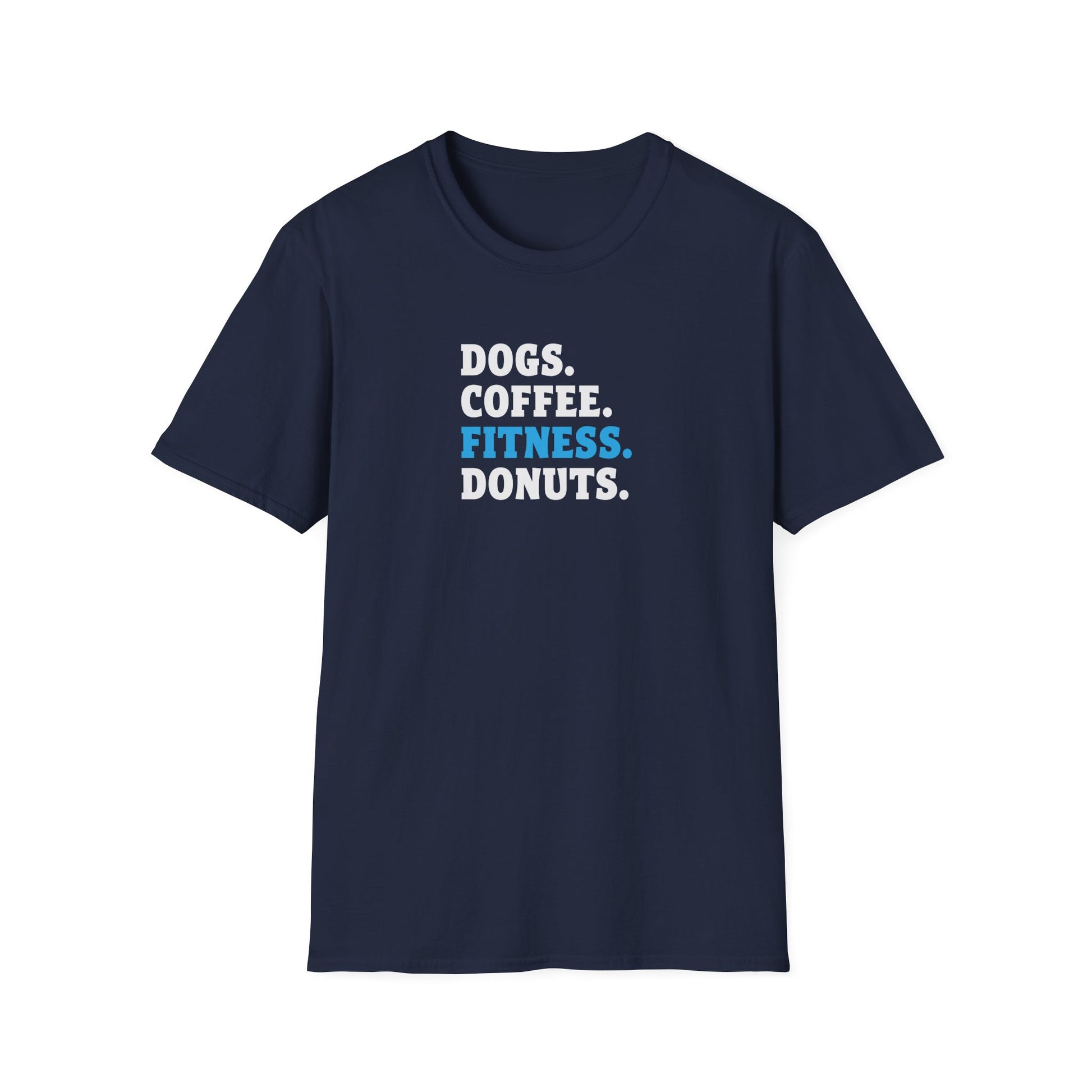 Dogs Coffee Fitness Donuts Softstyle T-Shirt - Mixed Colors -