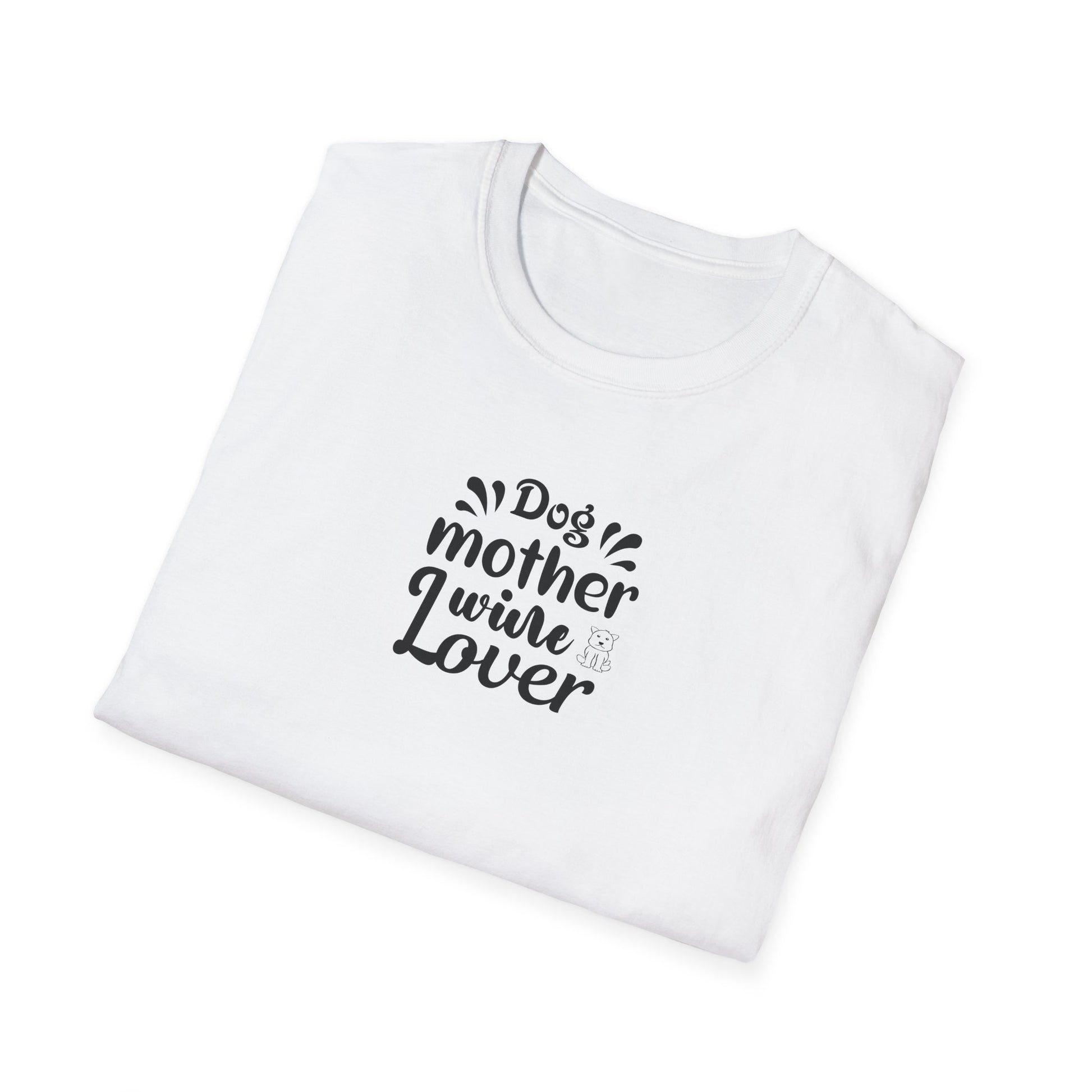 Dog Mother Wine Lover Softstyle T-Shirt - Mixed Colors -