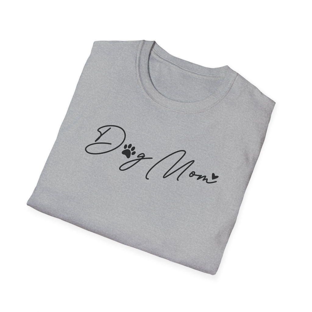 Dog Mom Paw Print Heart Softstyle T-Shirt - Mixed Colors -