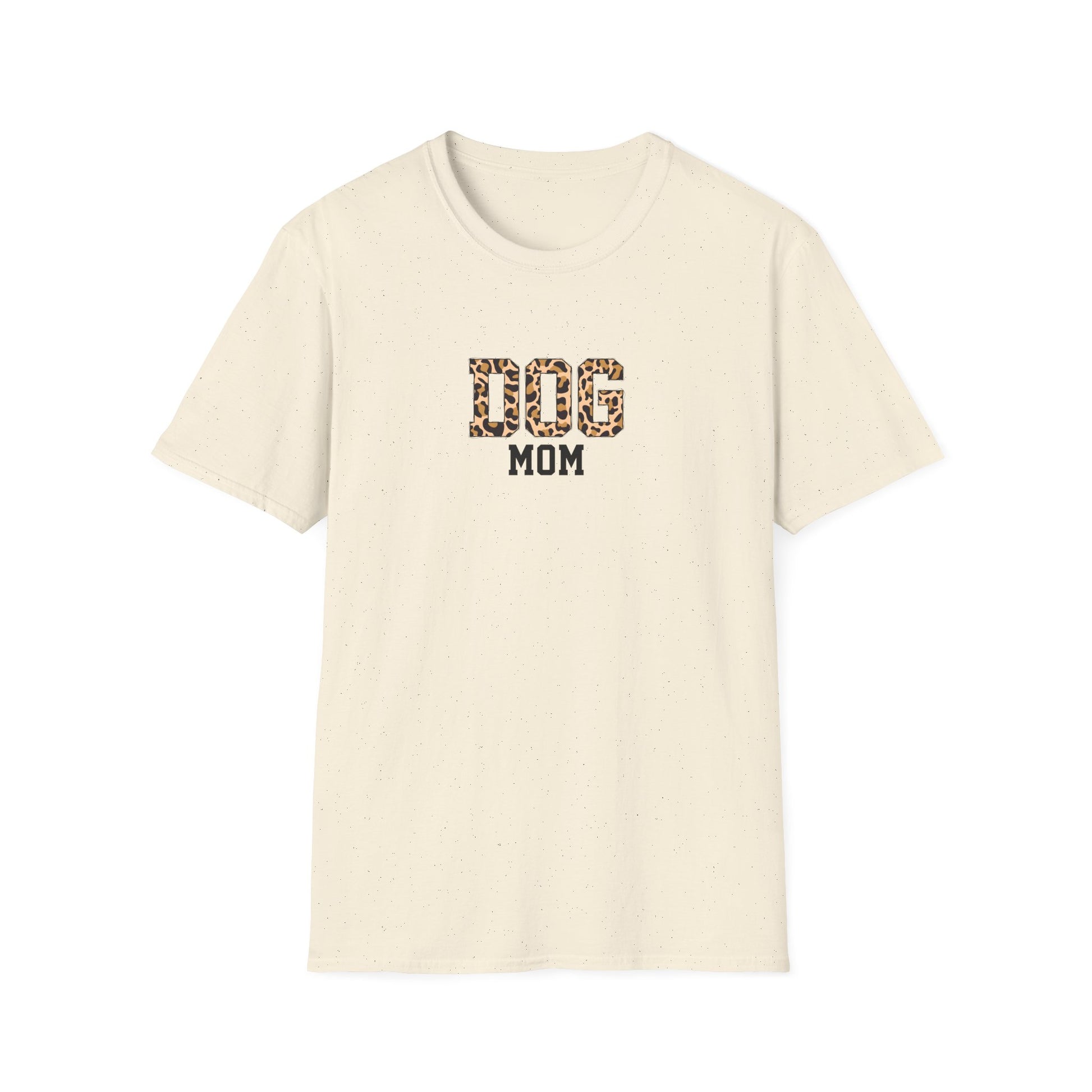 Yellow Leopard Dog Mom Softstyle T-Shirt - Mixed Colors -