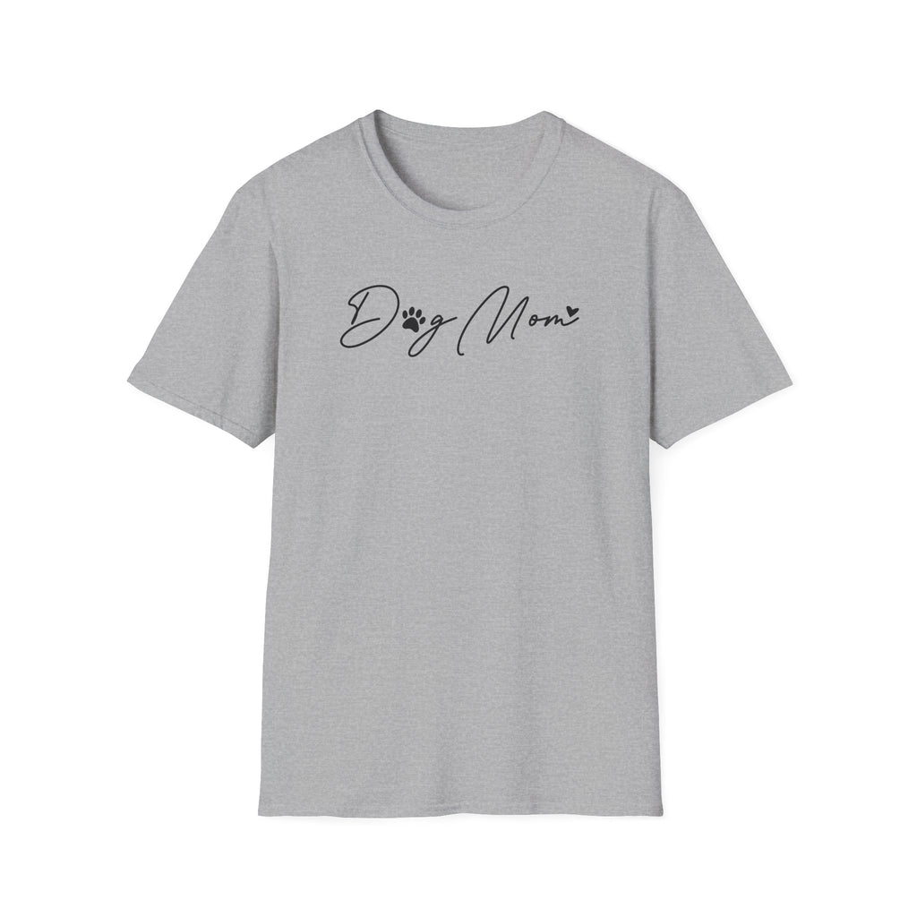 Dog Mom Paw Print Heart Softstyle T-Shirt - Mixed Colors -
