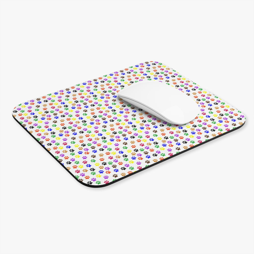 Colorful Dog Prints Mouse Pad (Rectangle)