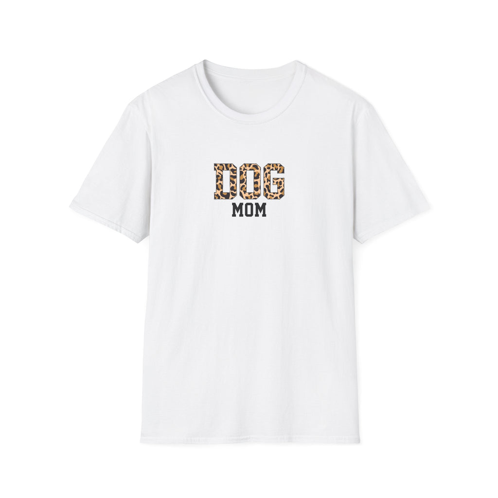 Yellow Leopard Dog Mom Softstyle T-Shirt - Mixed Colors -