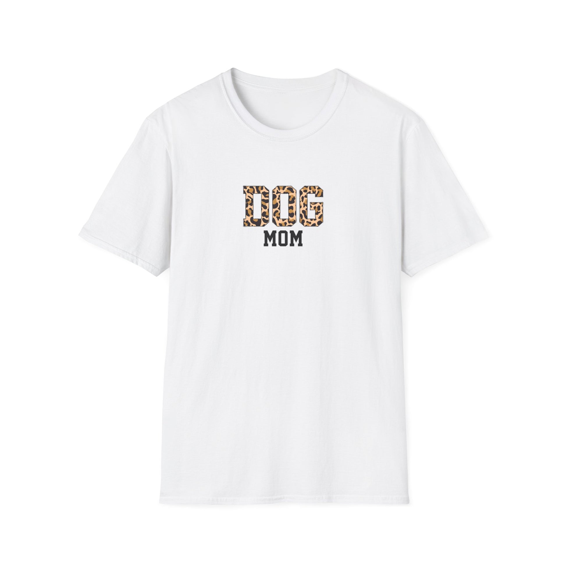 Yellow Leopard Dog Mom Softstyle T-Shirt - Mixed Colors -