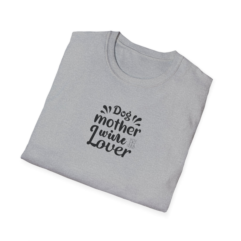 Dog Mother Wine Lover Softstyle T-Shirt - Mixed Colors -