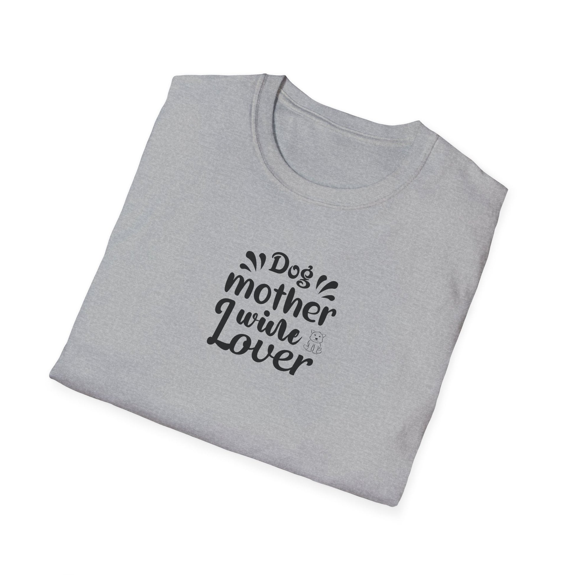 Dog Mother Wine Lover Softstyle T-Shirt - Mixed Colors -