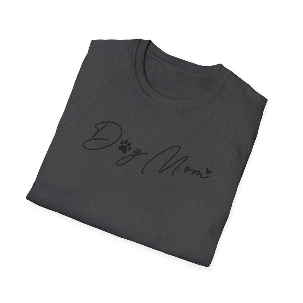 Dog Mom Paw Print Heart Softstyle T-Shirt - Mixed Colors -