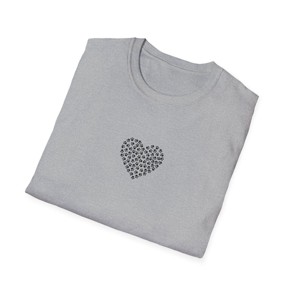 Paw Print Heart Softstyle T-Shirt - Mixed Colors -