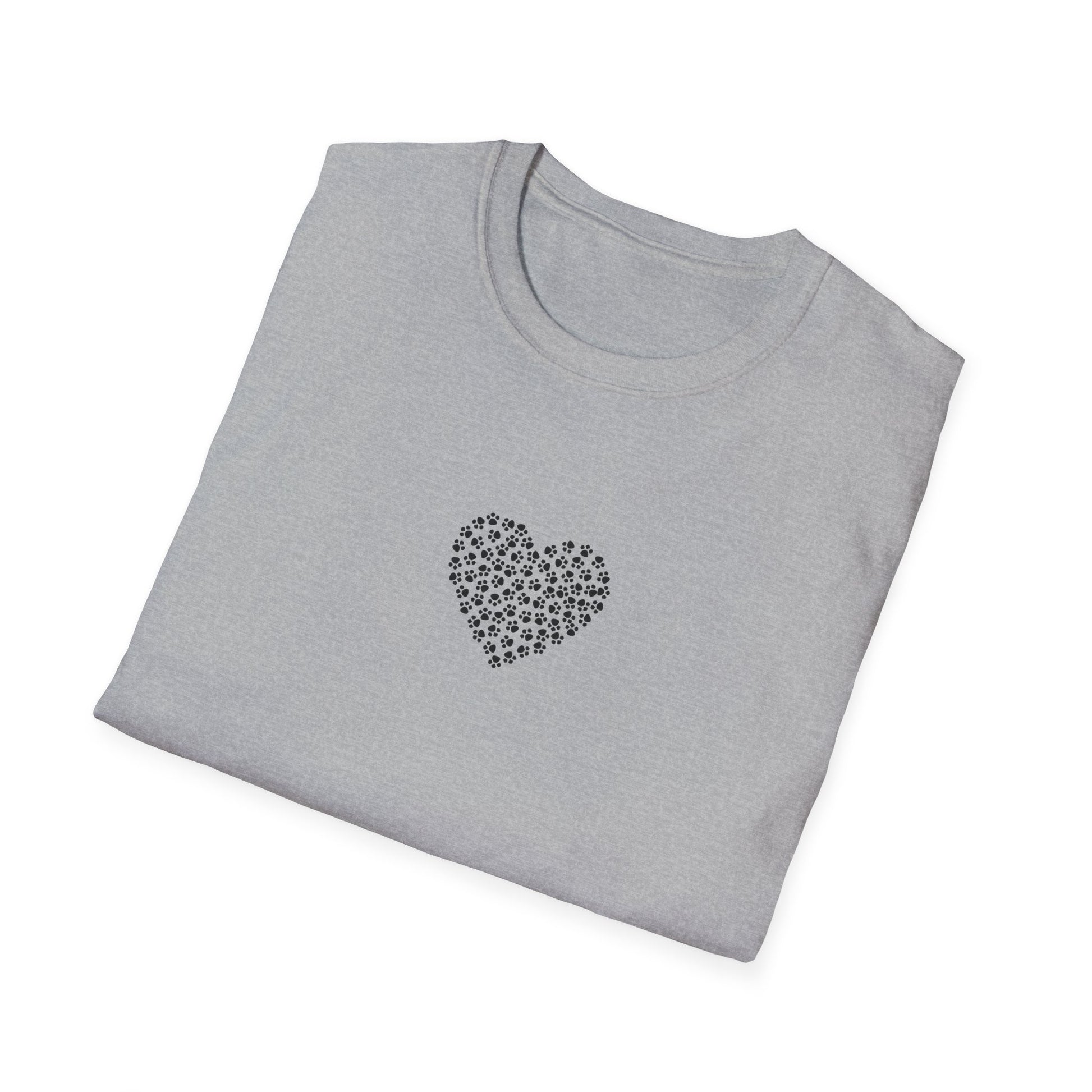 Paw Print Heart Softstyle T-Shirt - Mixed Colors -