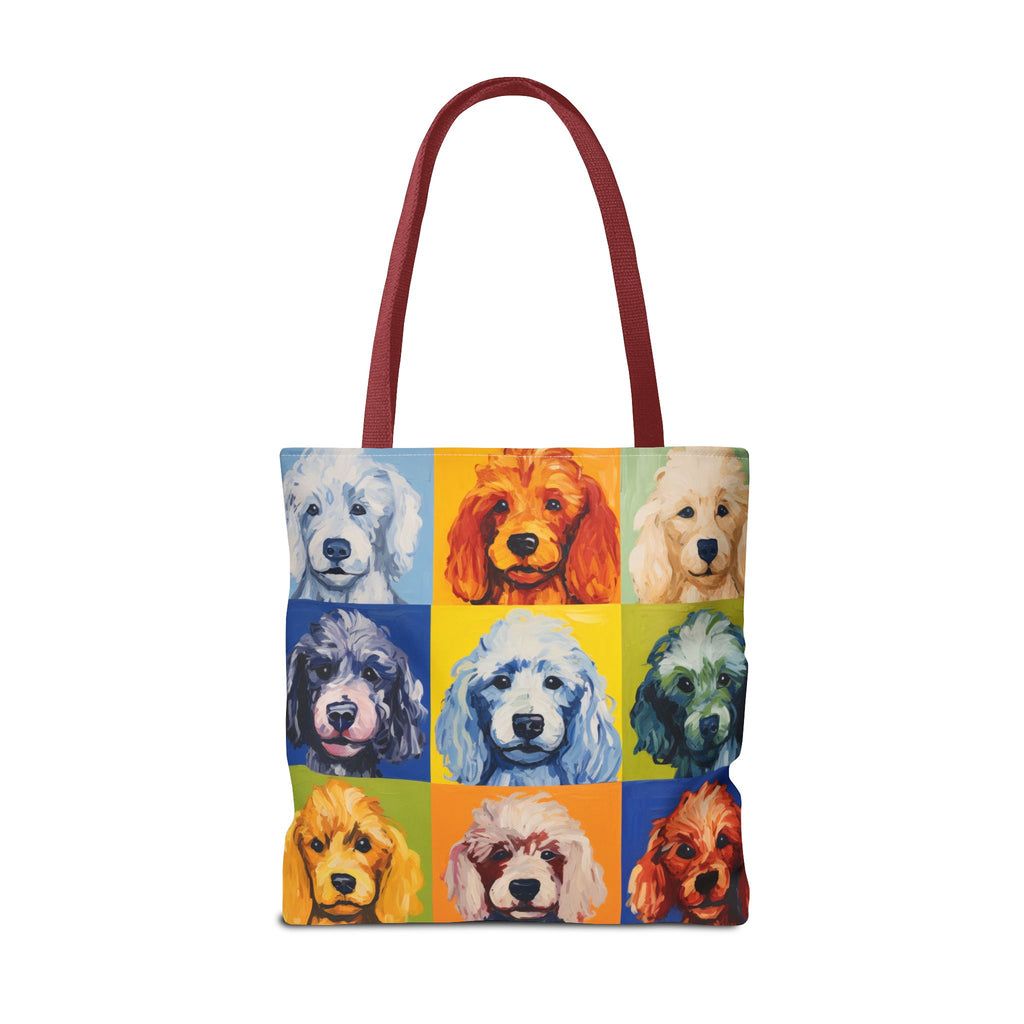 Colorful Poodle Tote Bag