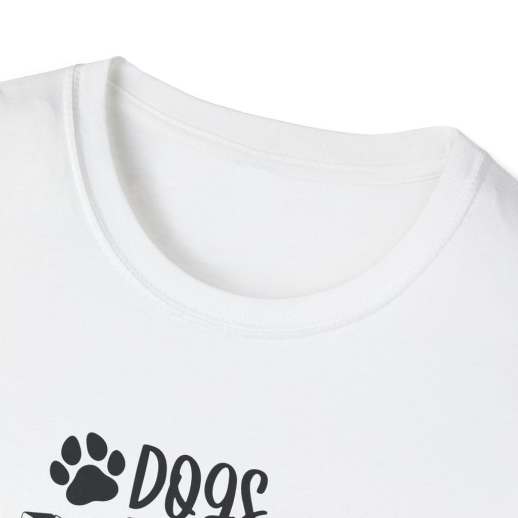 Dogs Books Coffee Softstyle T-Shirt - Mixed Colors -