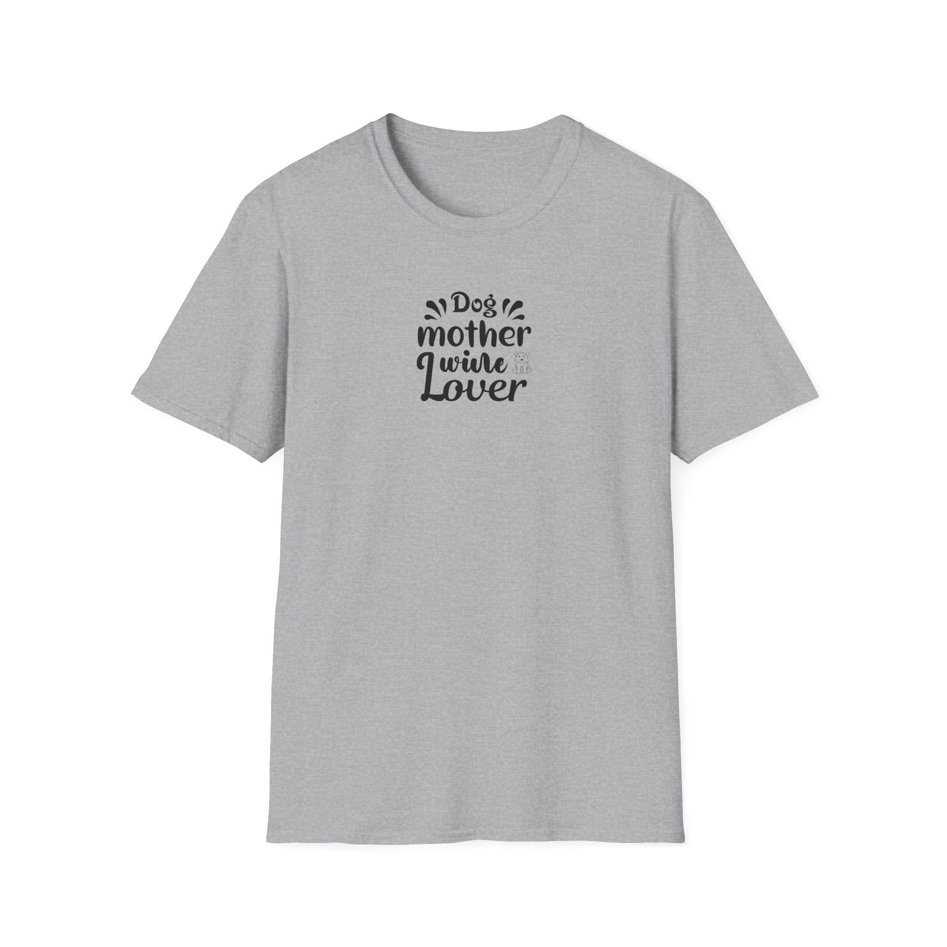 Dog Mother Wine Lover Softstyle T-Shirt - Mixed Colors -