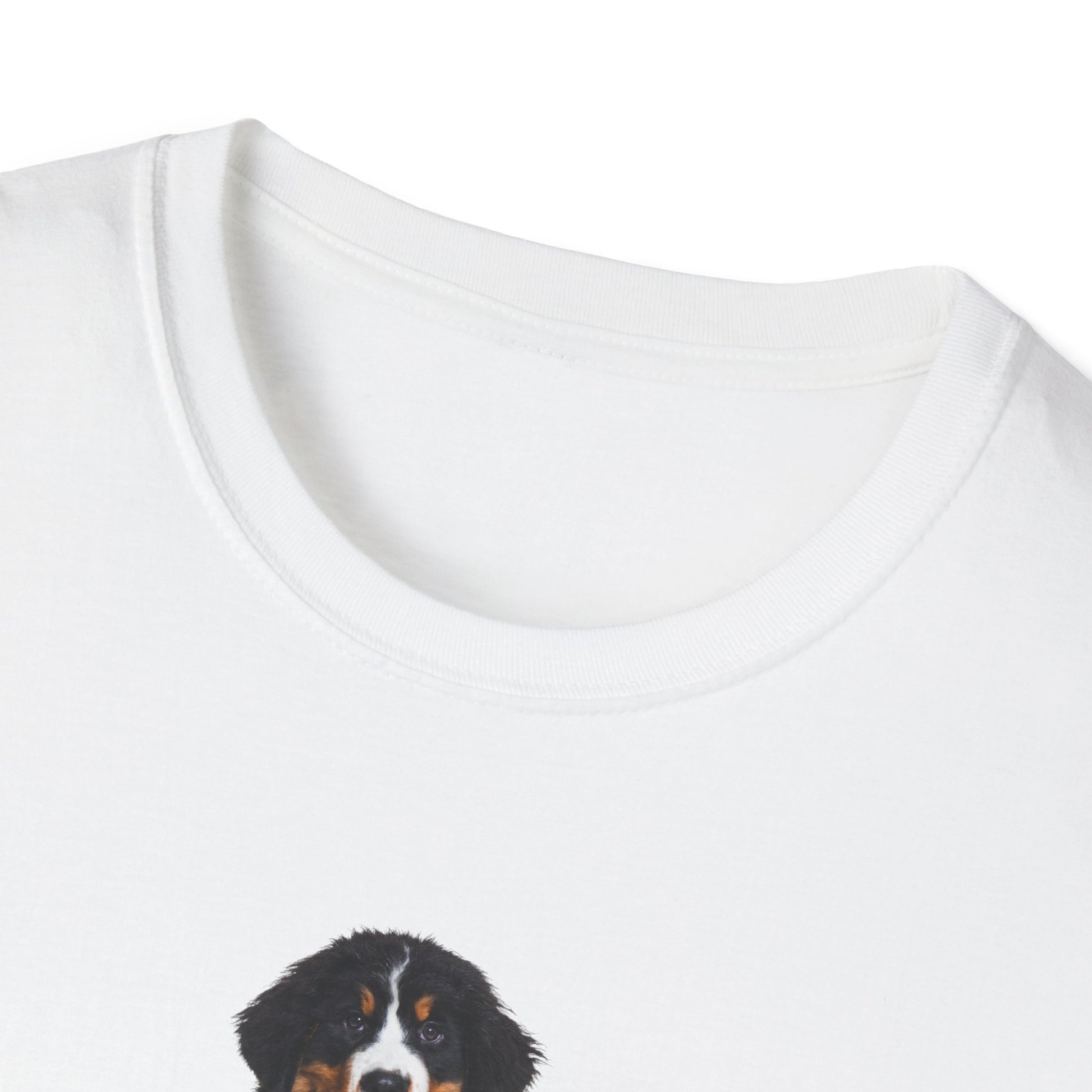 Bernese Mountain Dog/Puppy Softstyle T-Shirt - White -