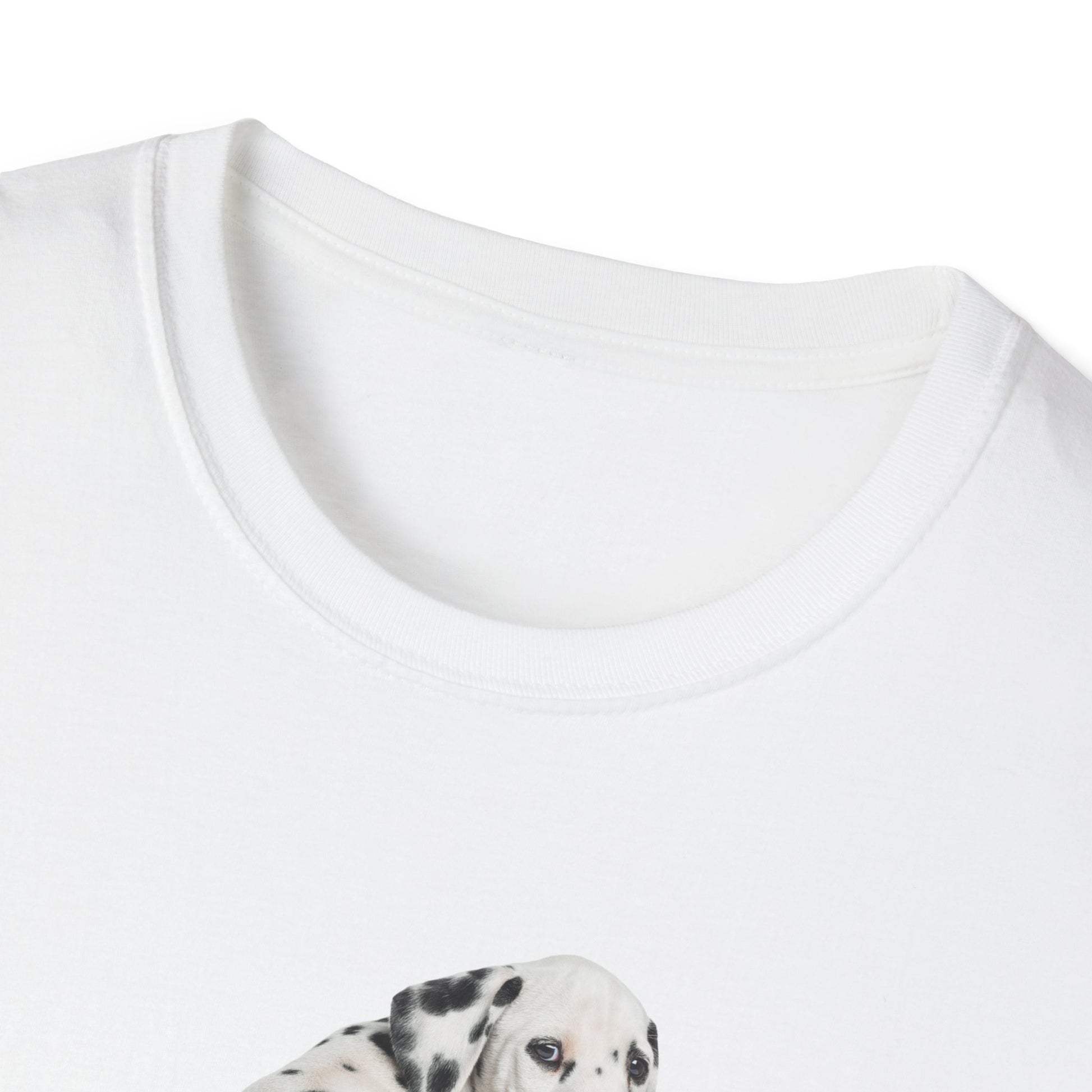 Dalmatian Dog/Puppy Softstyle T-Shirt - White -
