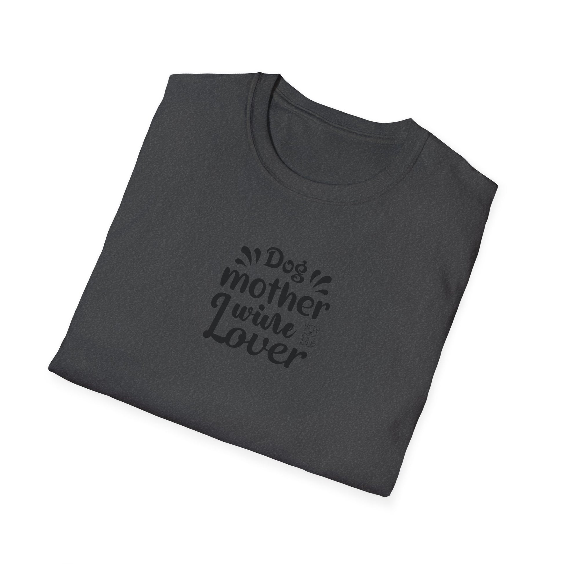 Dog Mother Wine Lover Softstyle T-Shirt - Mixed Colors -