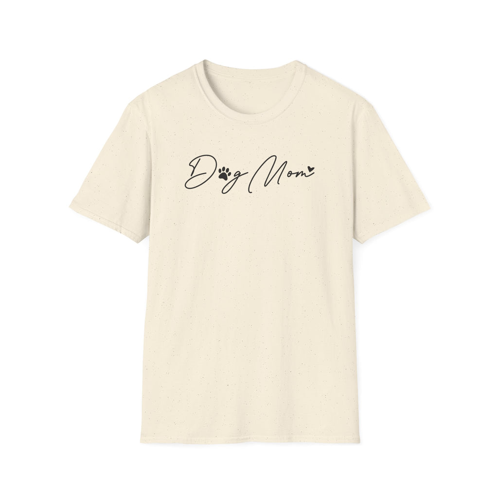 Dog Mom Paw Print Heart Softstyle T-Shirt - Mixed Colors -