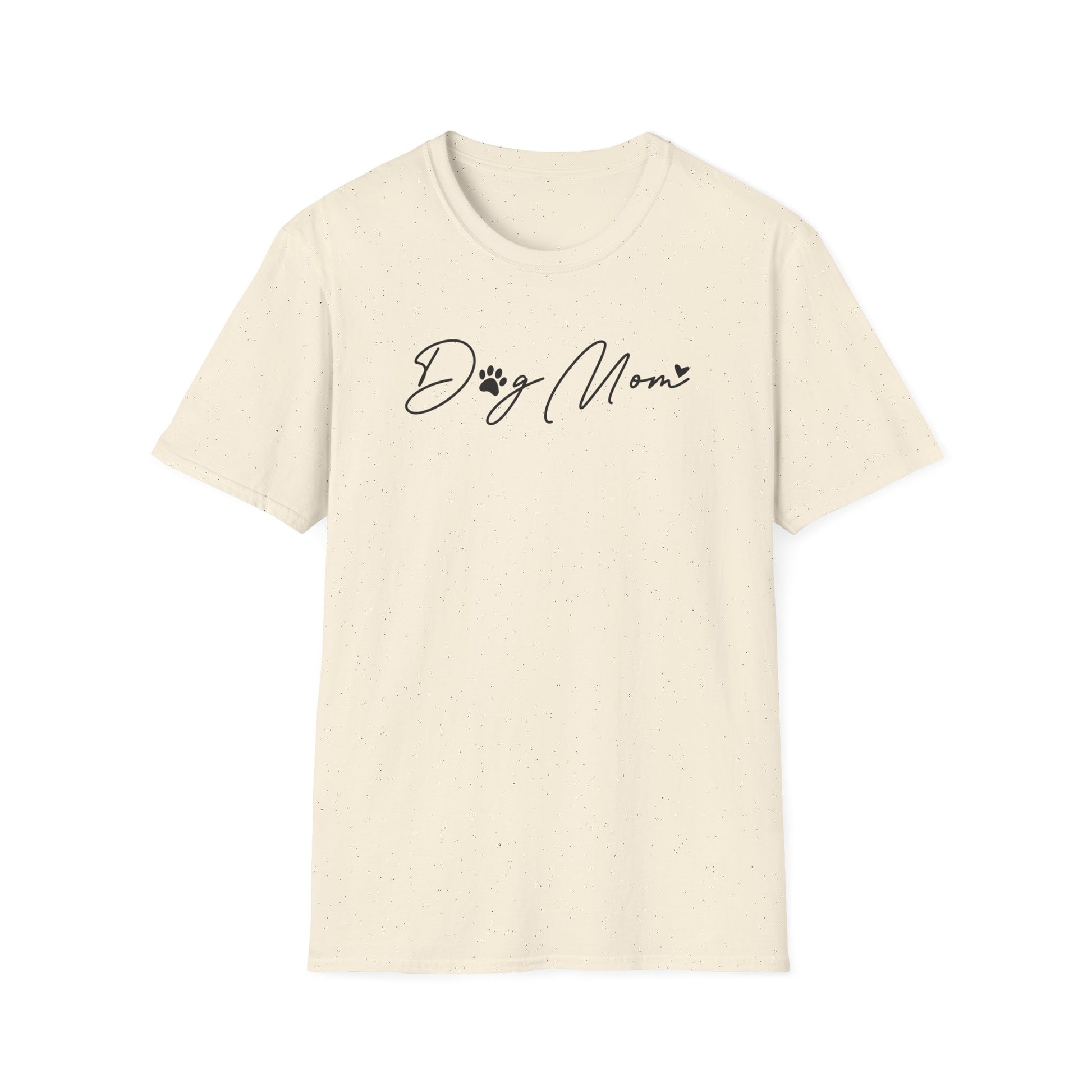 Dog Mom Paw Print Heart Softstyle T-Shirt - Mixed Colors -