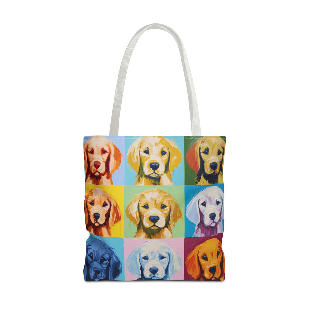 Colorful Golden Retriever Tote Bag