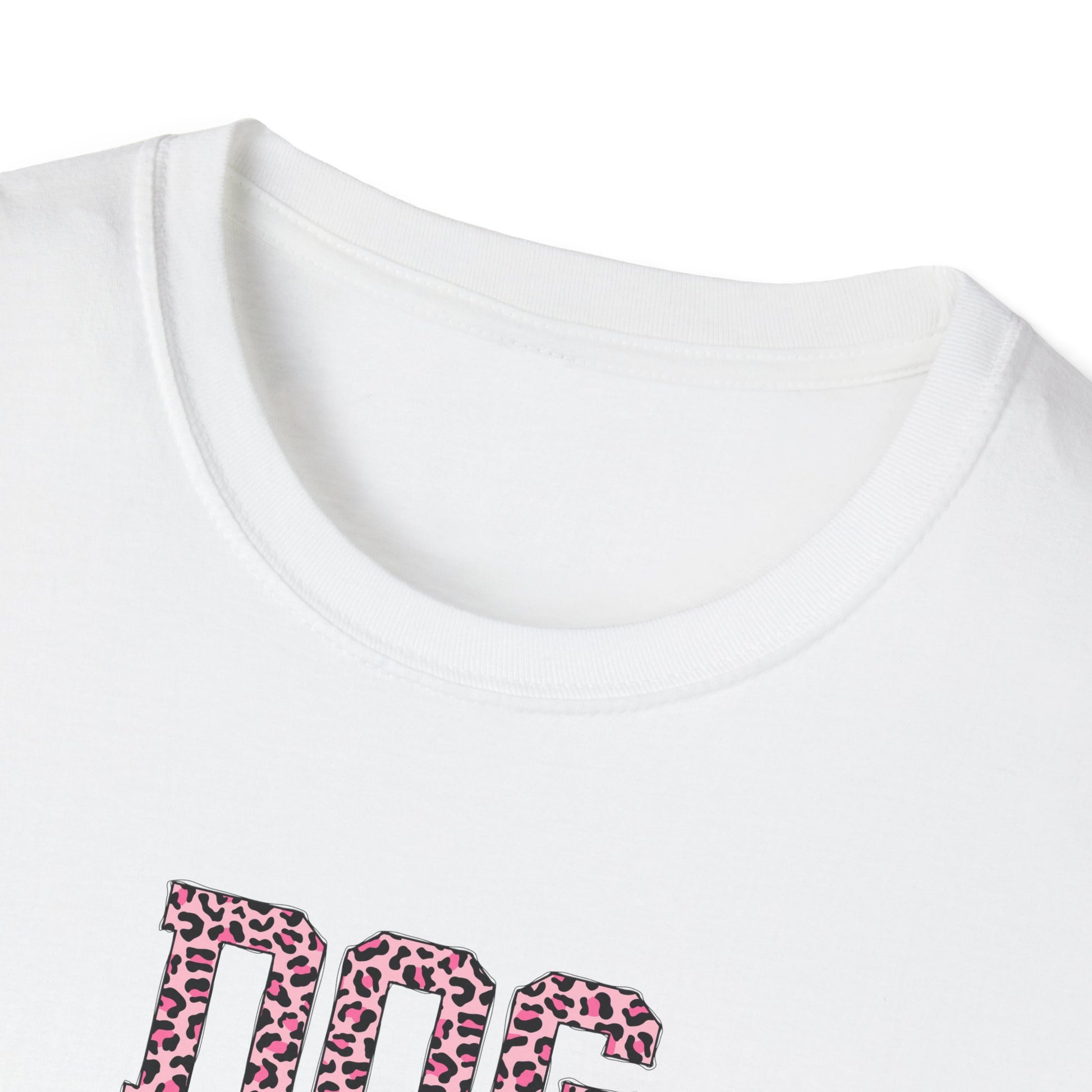 Pink Leopard Print Dog Mom Softstyle T-Shirt - Mixed Colors -