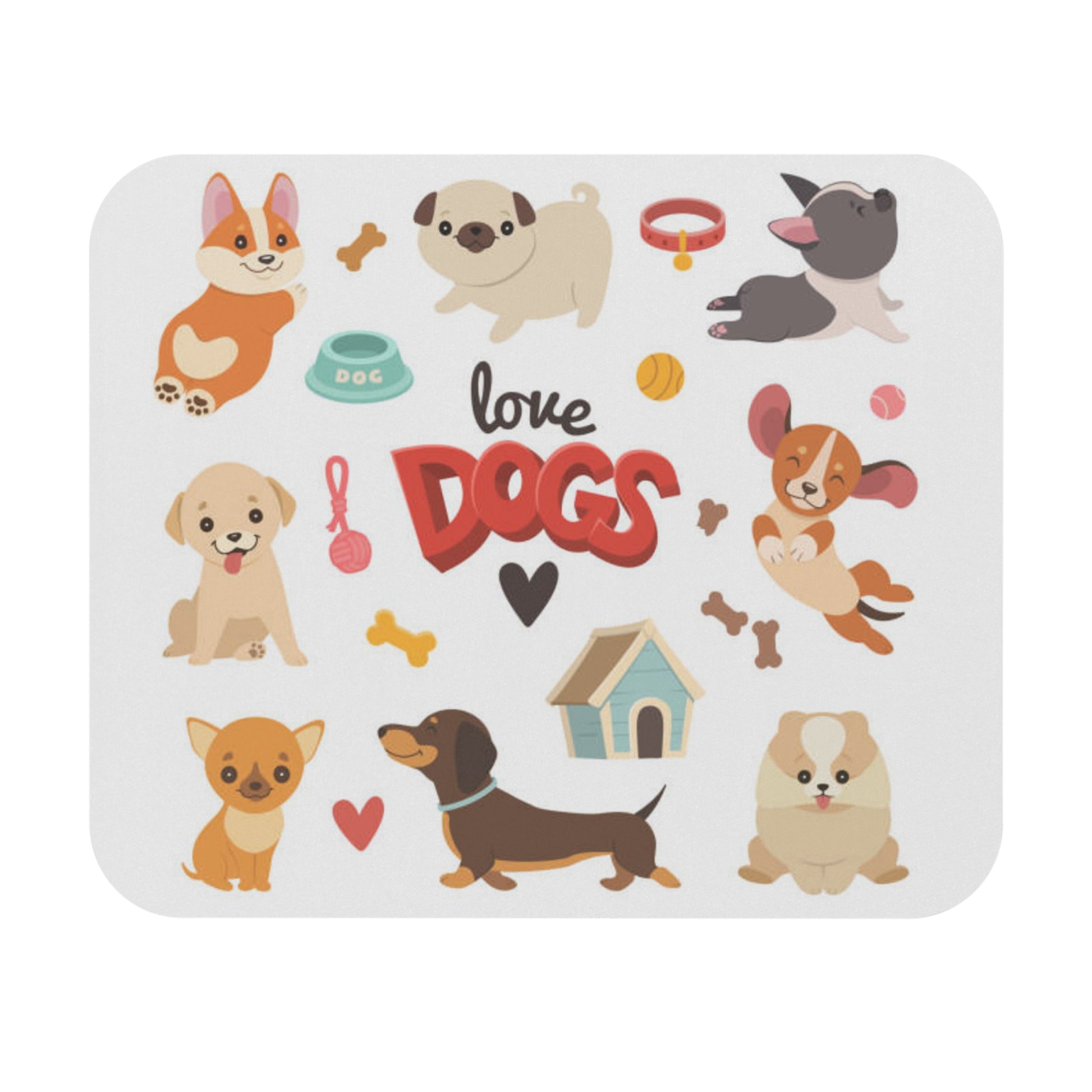 I Love Dogs Mouse Pad (Rectangle)