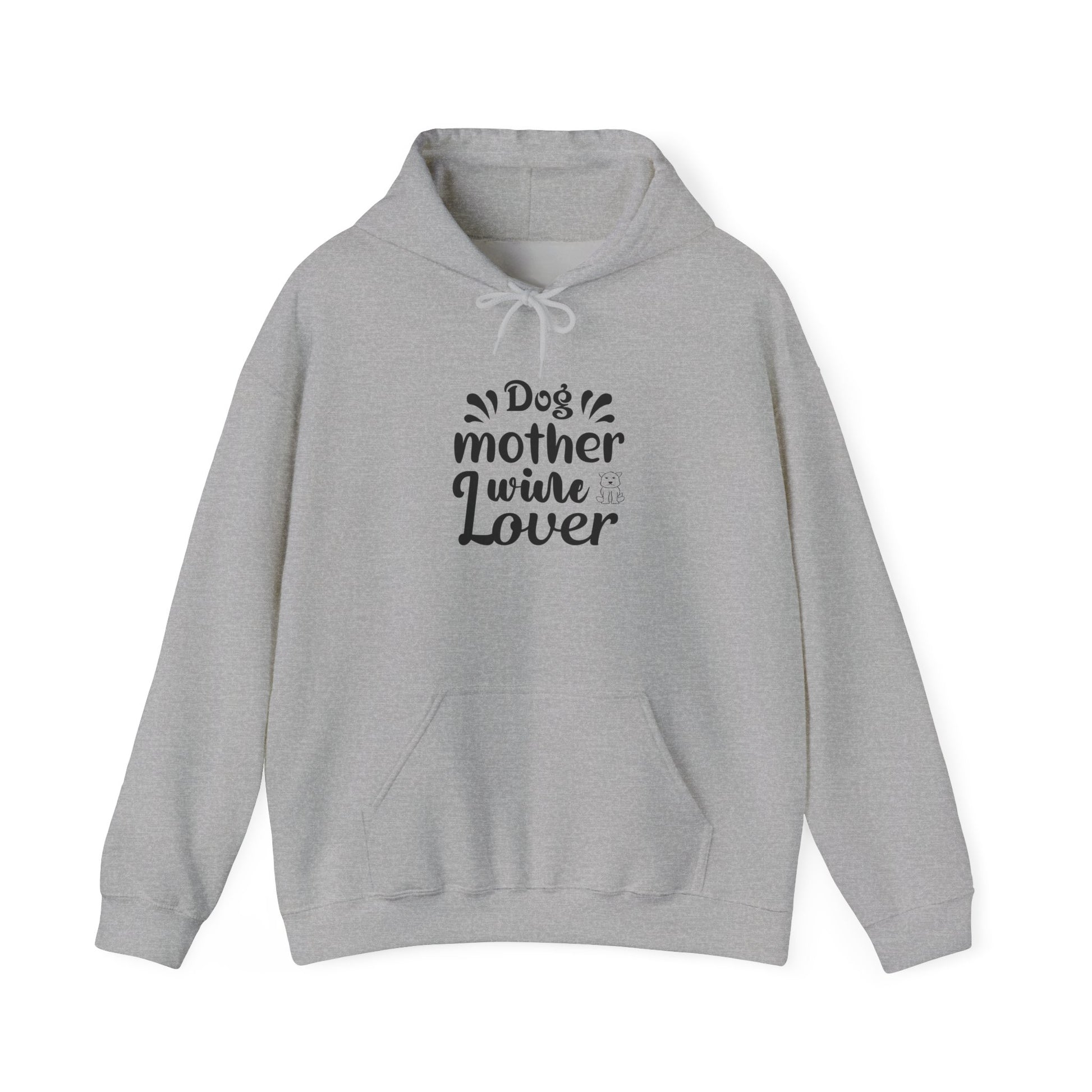 Dog Mother Wine Lover Heavy Blend™ Hooded Sweatshirt - Mixed Colors -