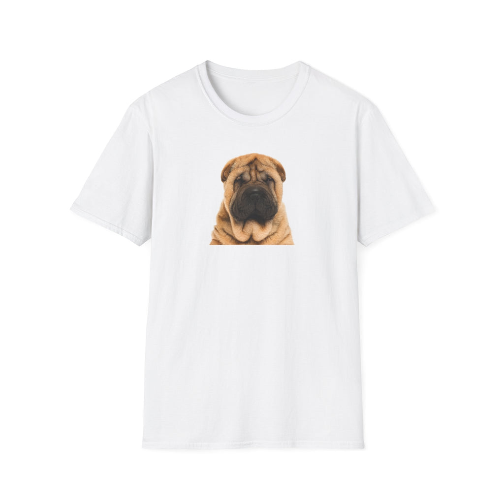 Shar Pei Dog Softstyle T-Shirt - White -