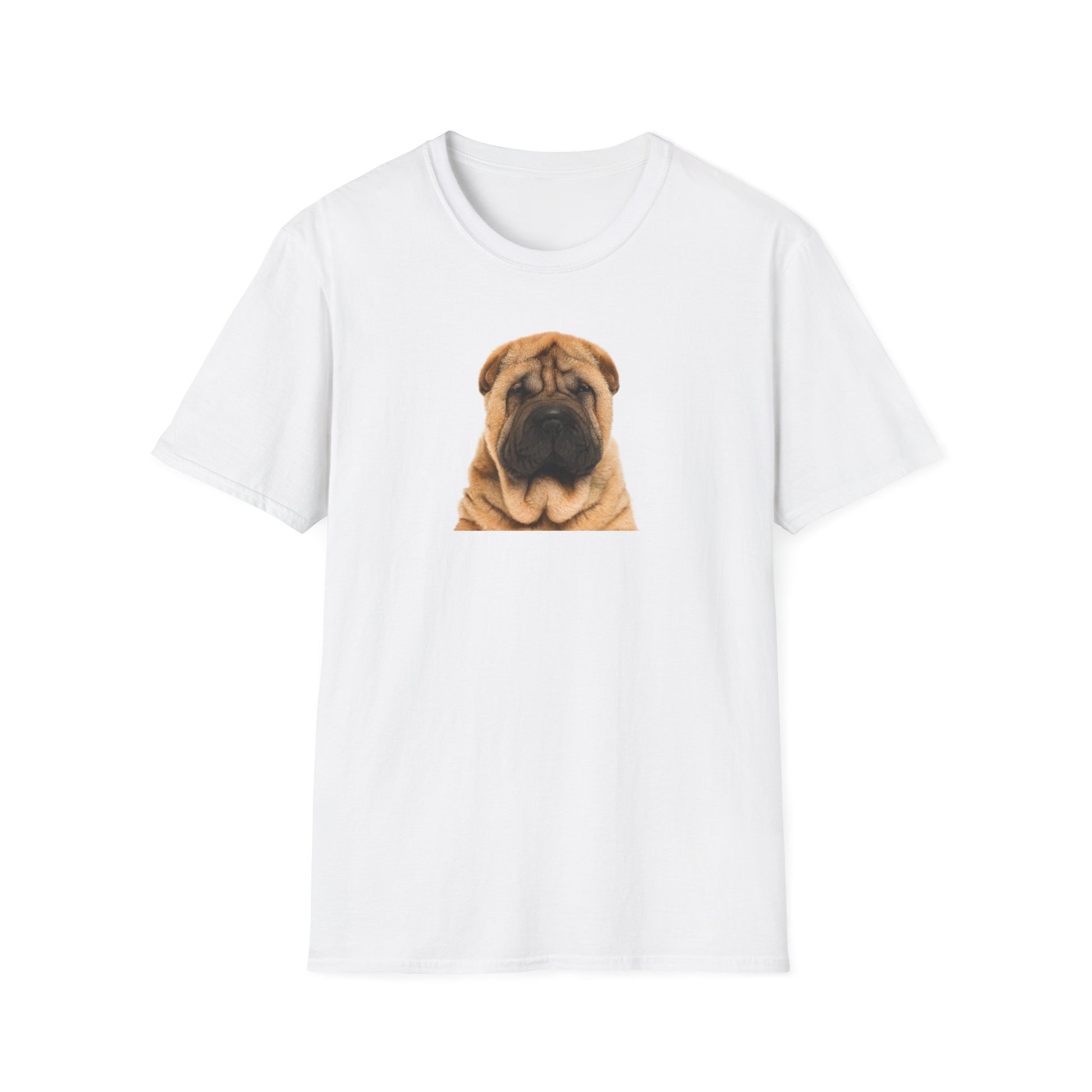 Shar Pei Dog Softstyle T-Shirt - White -