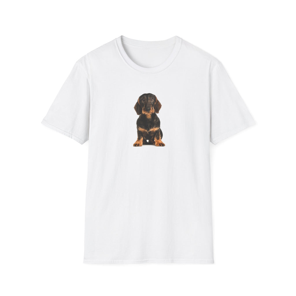 Dachshund Dog/Puppy Softstyle T-Shirt - White -