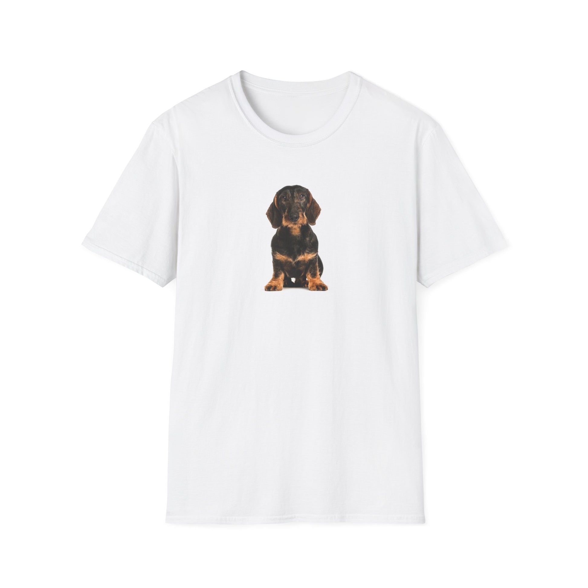 Dachshund Dog/Puppy Softstyle T-Shirt - White -