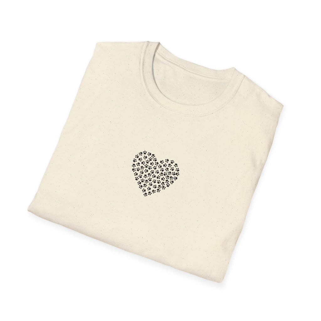 Paw Print Heart Softstyle T-Shirt - Mixed Colors -