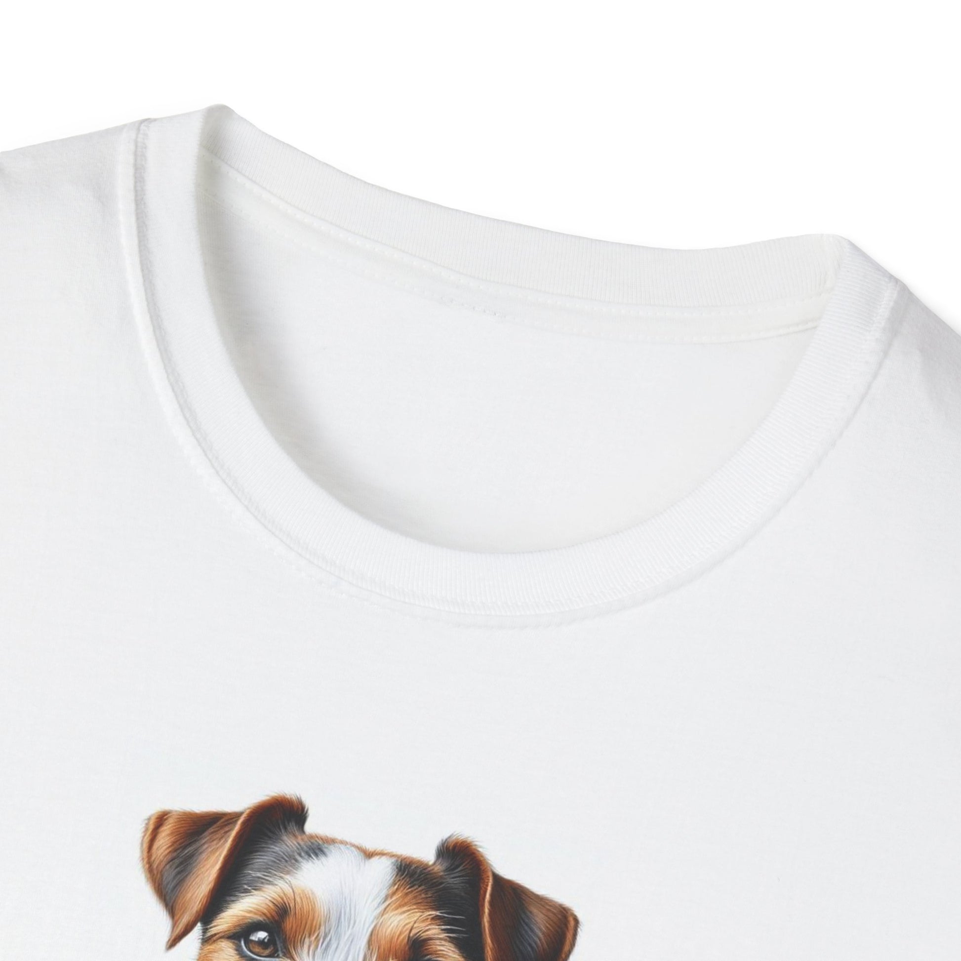 Jack Russell Dog Softstyle T-Shirt - White -
