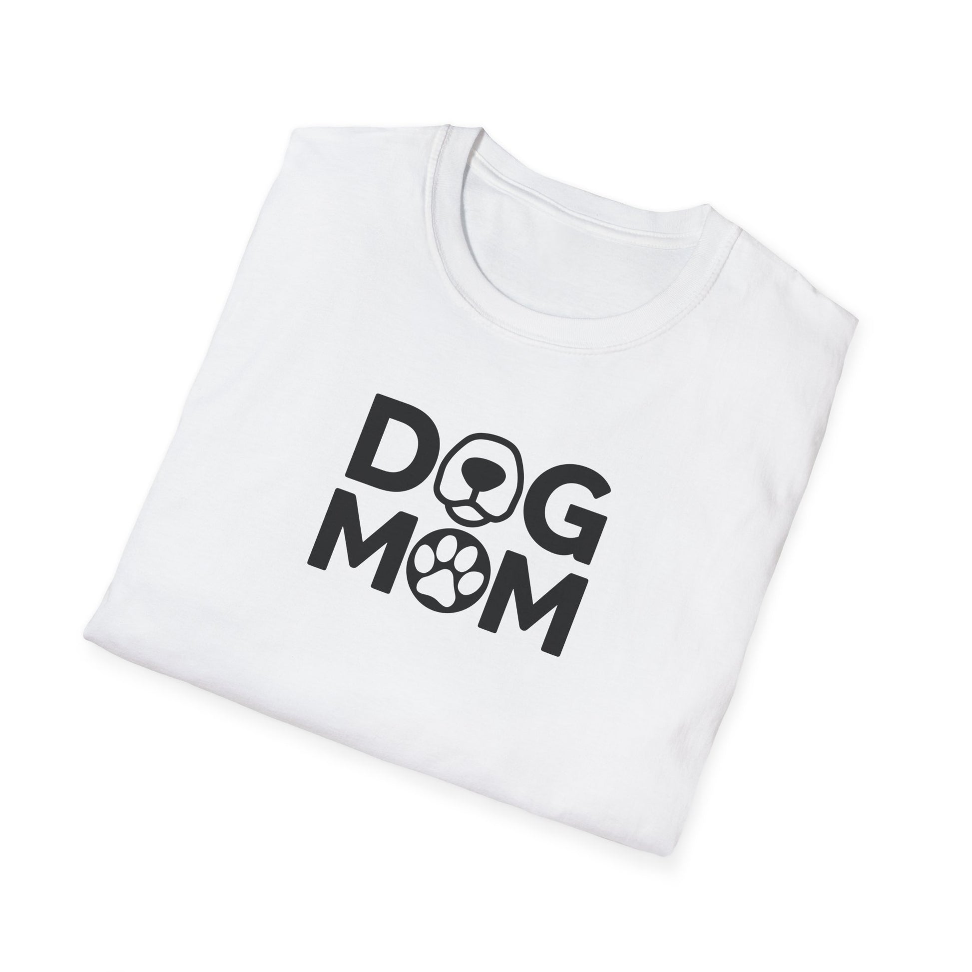 Dog Mom Nose Paw Print Softstyle T-Shirt - Mixed Colors -
