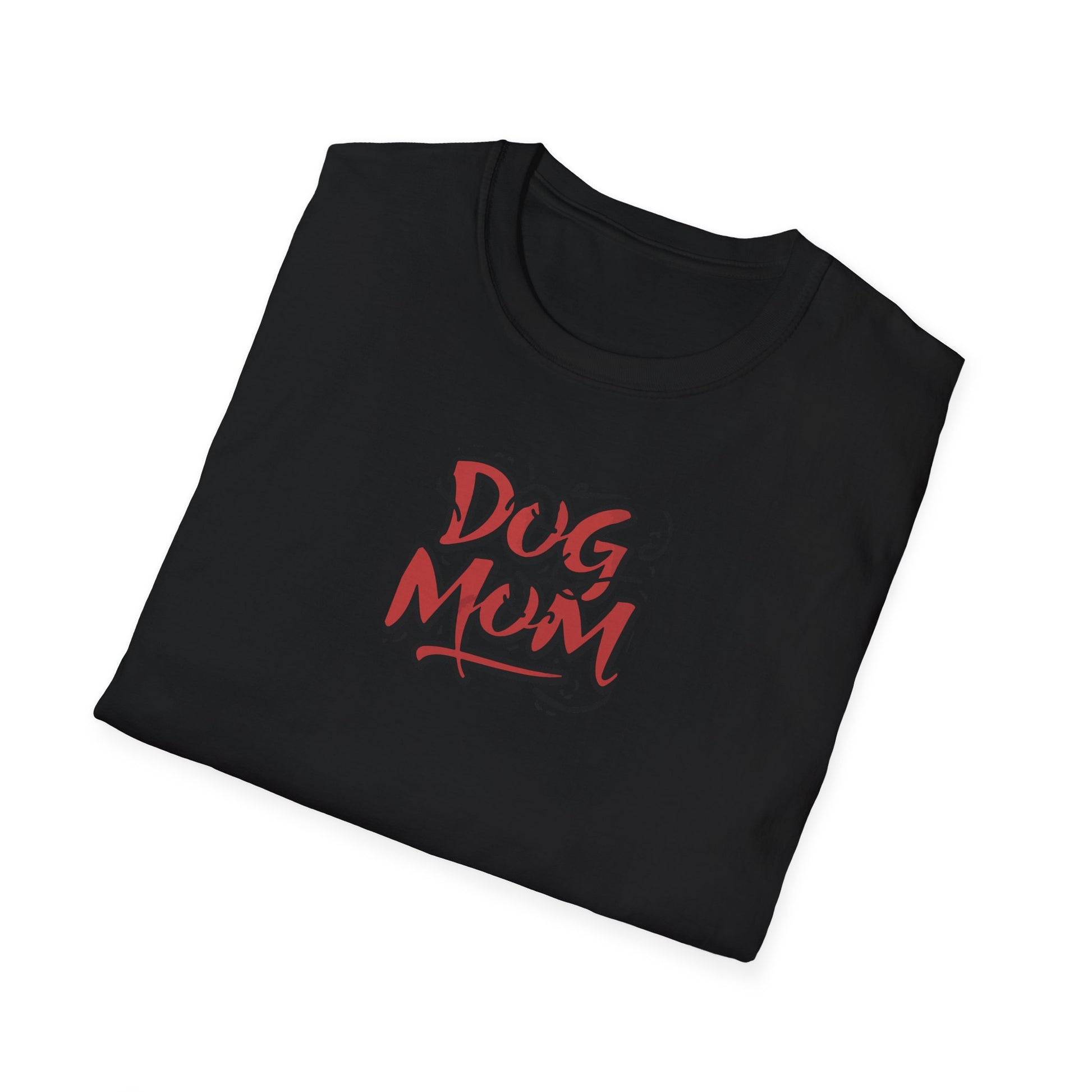 Red Black Dog Mom Softstyle T-Shirt - Mixed Colors -