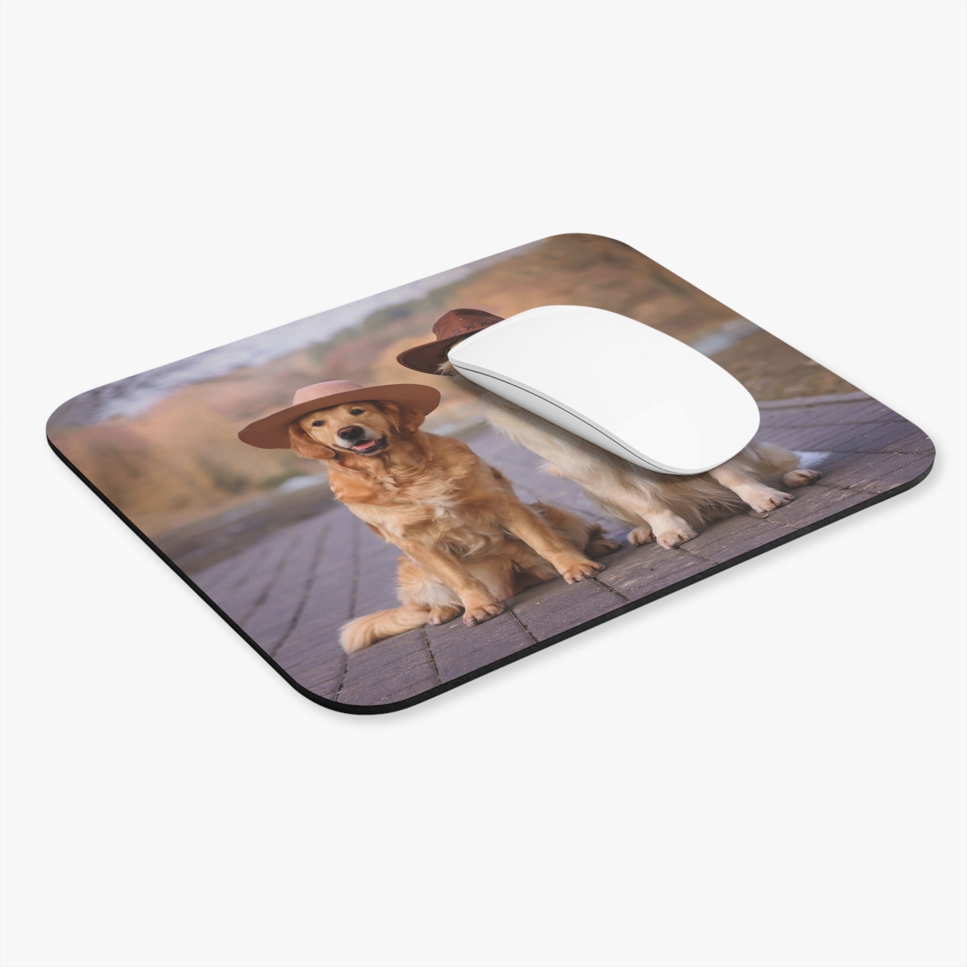 Two Golden Retrievers Mouse Pad (Rectangle)