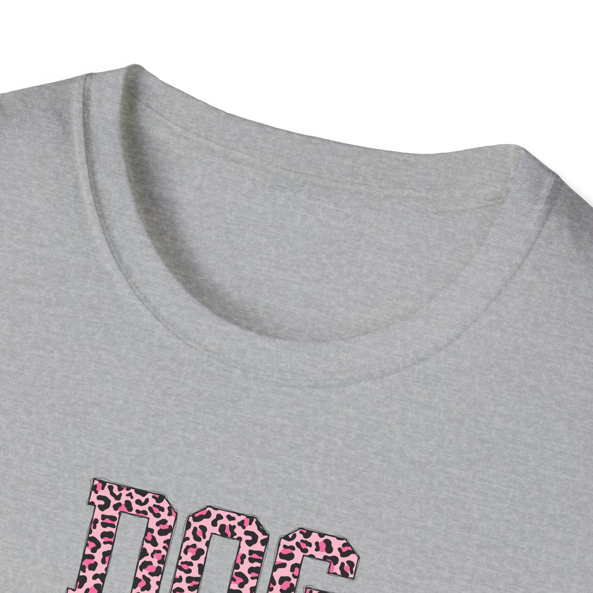 Pink Leopard Print Dog Mom Softstyle T-Shirt - Mixed Colors -