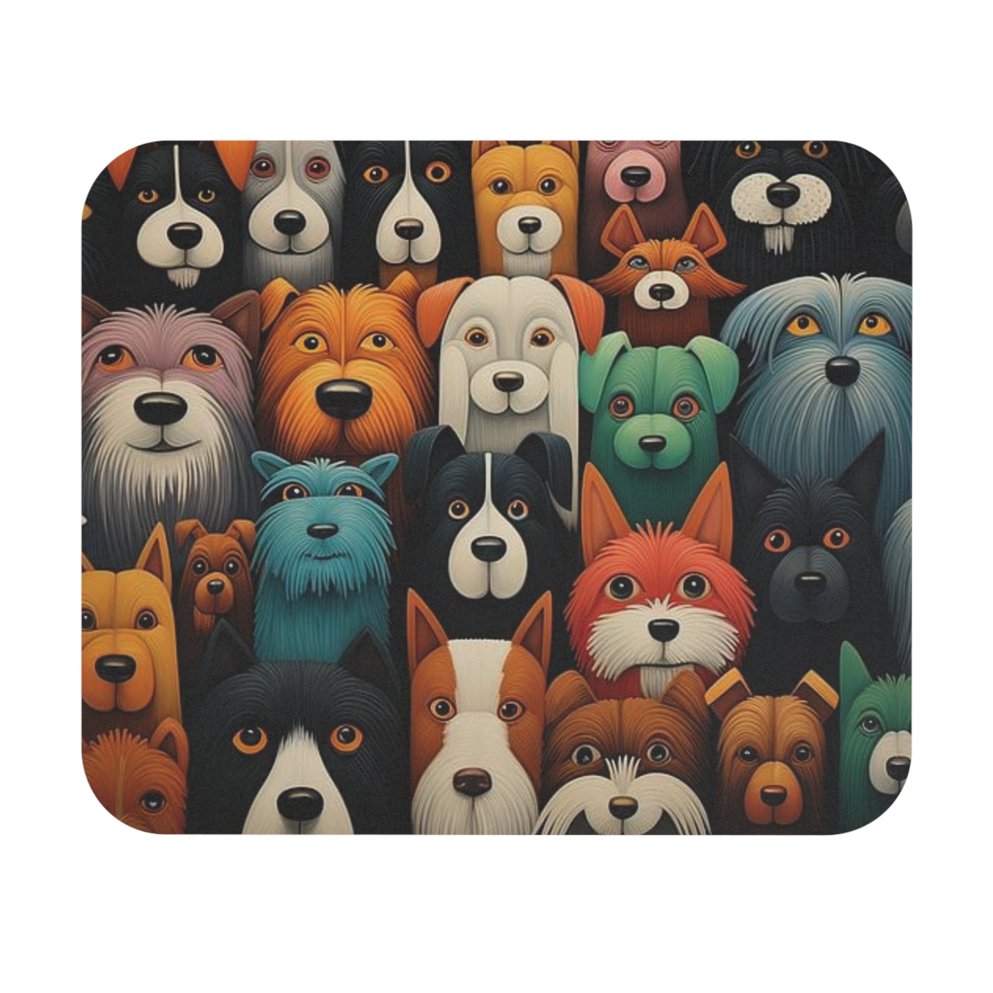 Multi-Colored Dogs Mouse Pad (Rectangle)