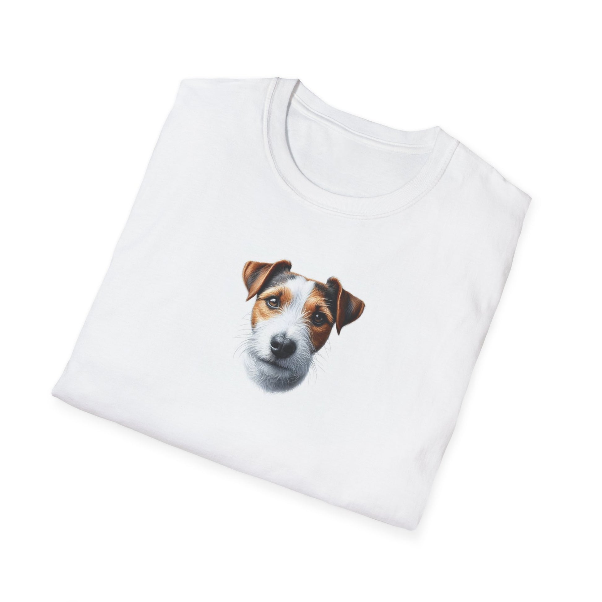 Jack Russell Dog Softstyle T-Shirt - White -